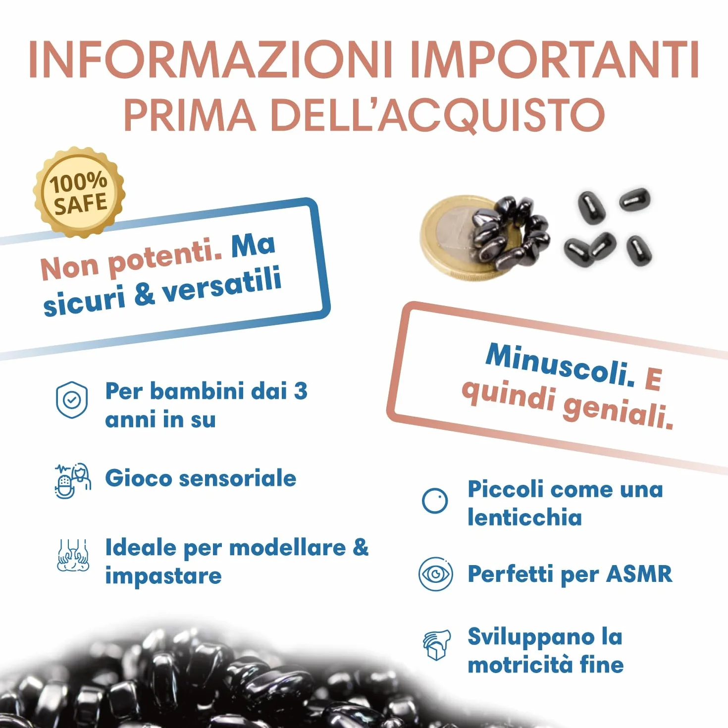 Mini Magneti in Ferrite Crack Magnets Set 1000+ Pezzi 5-7 mm Forza Magnetica Moderata