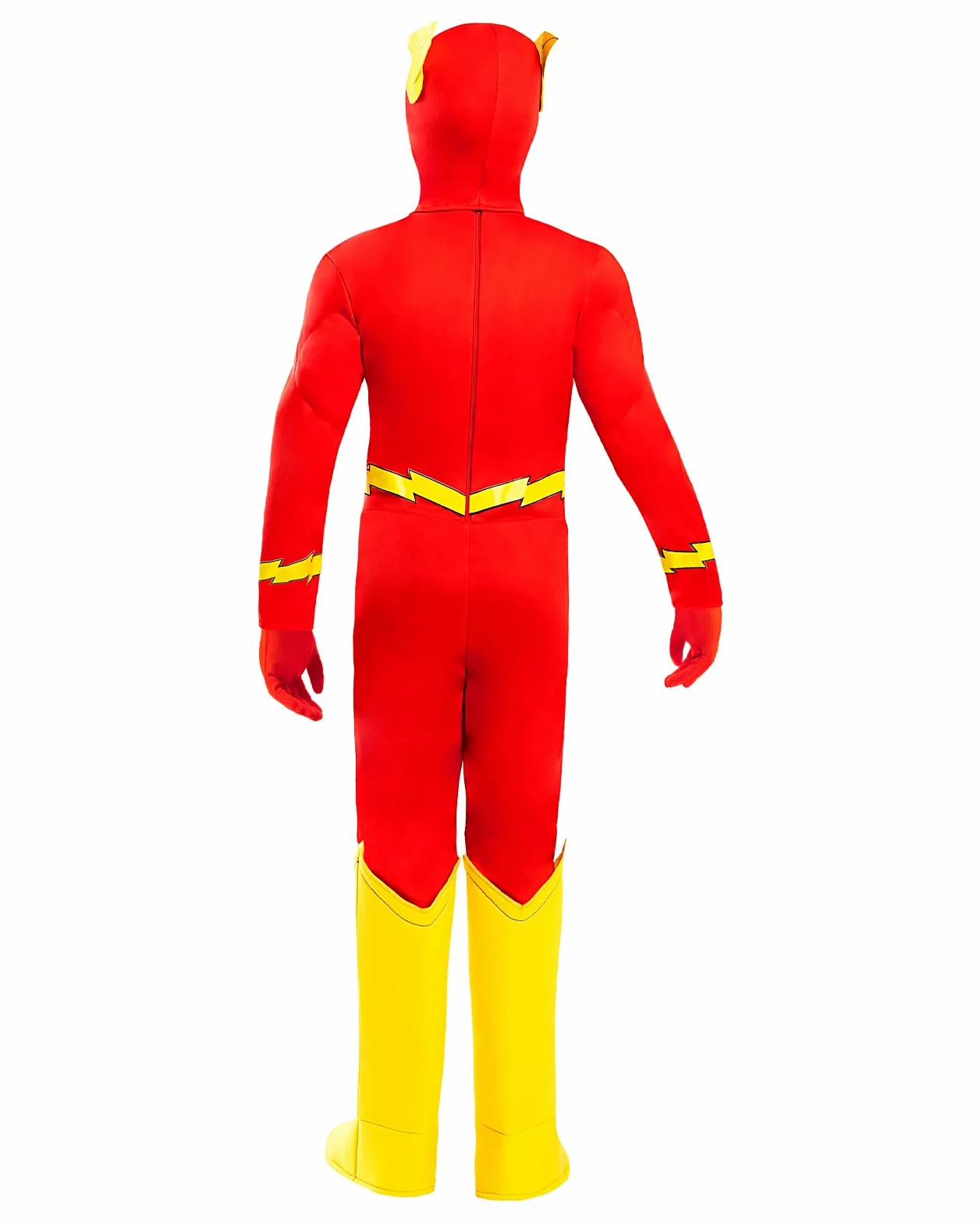 Funidelia Costume Ufficiale di Flash Deluxe per bambino, Include tuta, guanti, cappuccio con ali e copristivali, Supereroi, DC Comics - Tenuta per bambini per Carnevale e Halloween - Taglia 5-6 anni