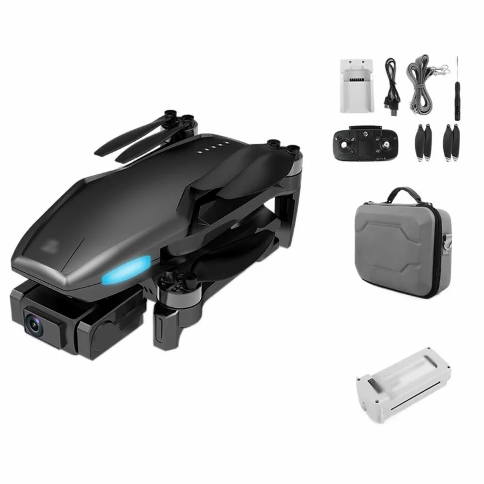GuyAna Drone per Bambini Adulti con Fotocamera GPS 4K HD FPV, Mini quadricottero RC con Motore brushless, modalità Senza Testa, Mantenimento dell'altitudine, Selfie gestuale, ribaltamenti