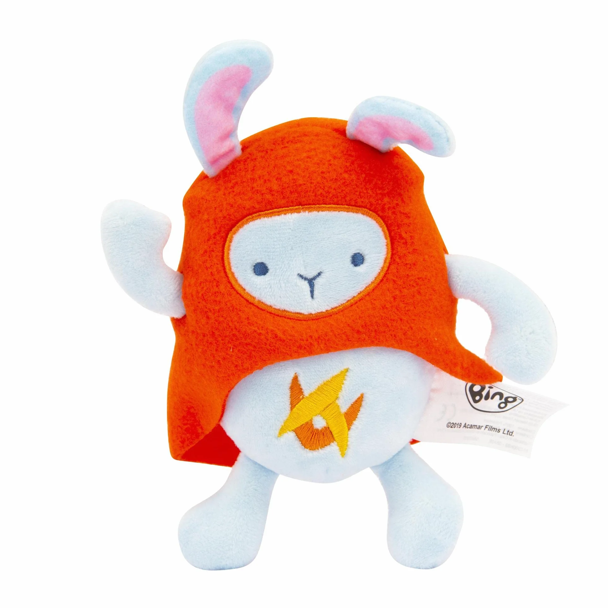Giochi Preziosi Bing Peluche 18cm Circa, Personaggio Hoppity, Soffice e Imbottito Dettagli Ricamati, per i Bambini più Piccoli a Partire dai 0 Mesi, BNG00N02, multicolore