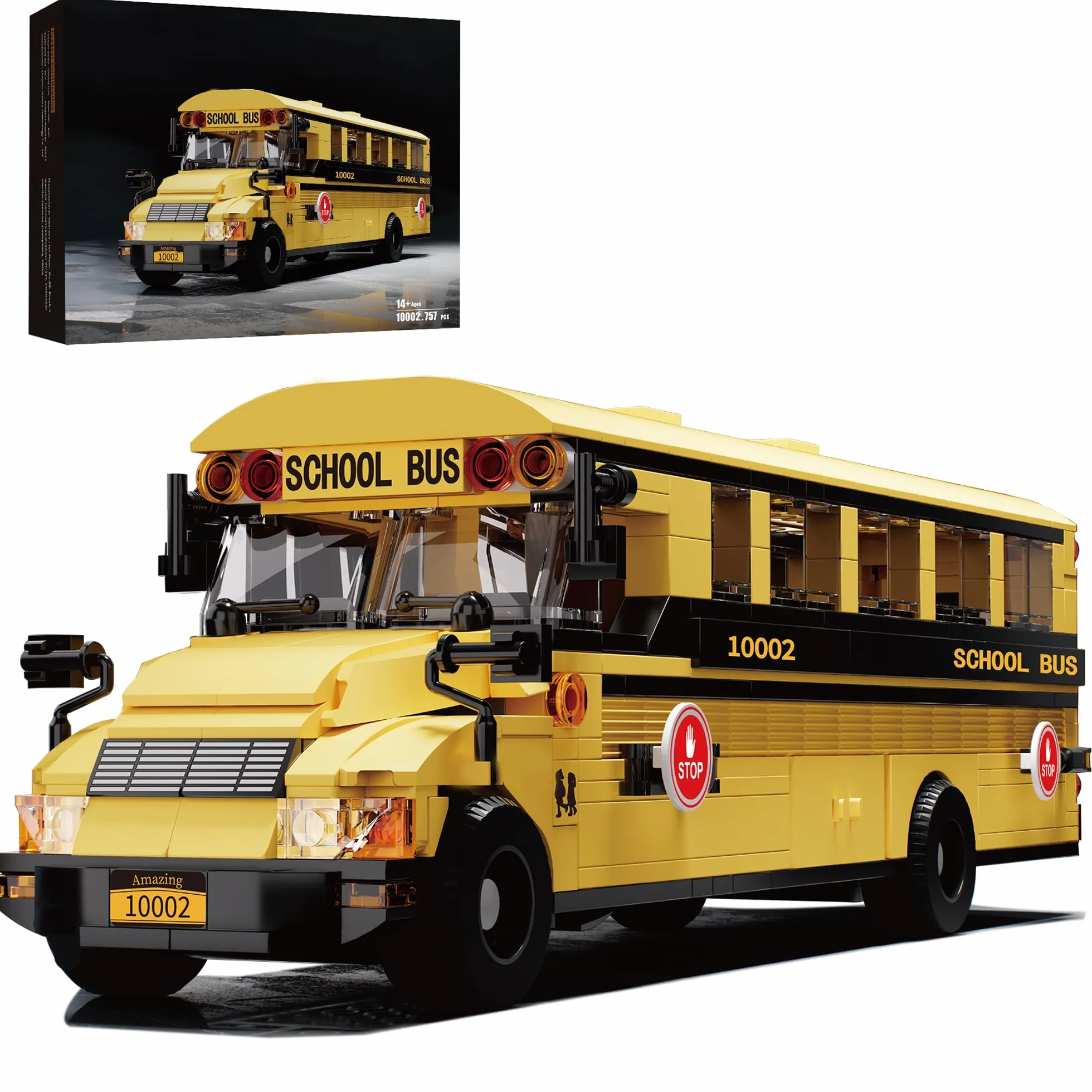 Mavo brix Set di Costruzioni Autobus Scolastico, Modello Educativo STEM, Compatibile con Lego, Autobus Giallo per il Trasporto Scolastico, Regalo per Adulti e Ragazzi 14+, 788 Pezzi