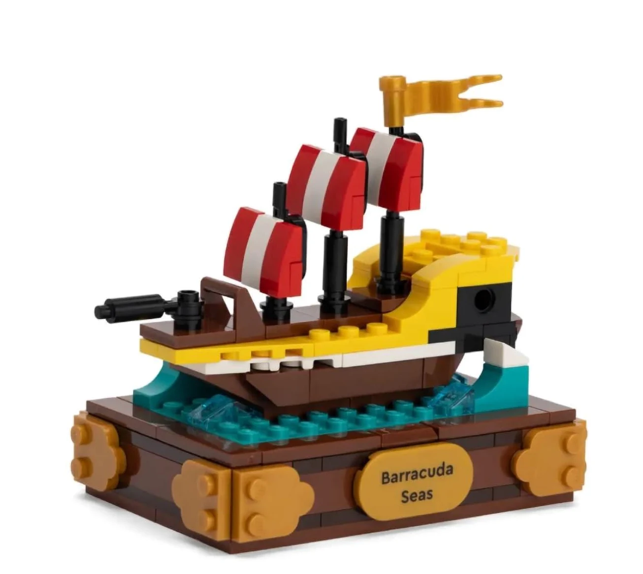 LEGO® 5009044 Set promozionale - Nave pirata Barracuda Seas, mini set di costruzioni con motivo piratesco, oggetto da collezione per bambini e adulti