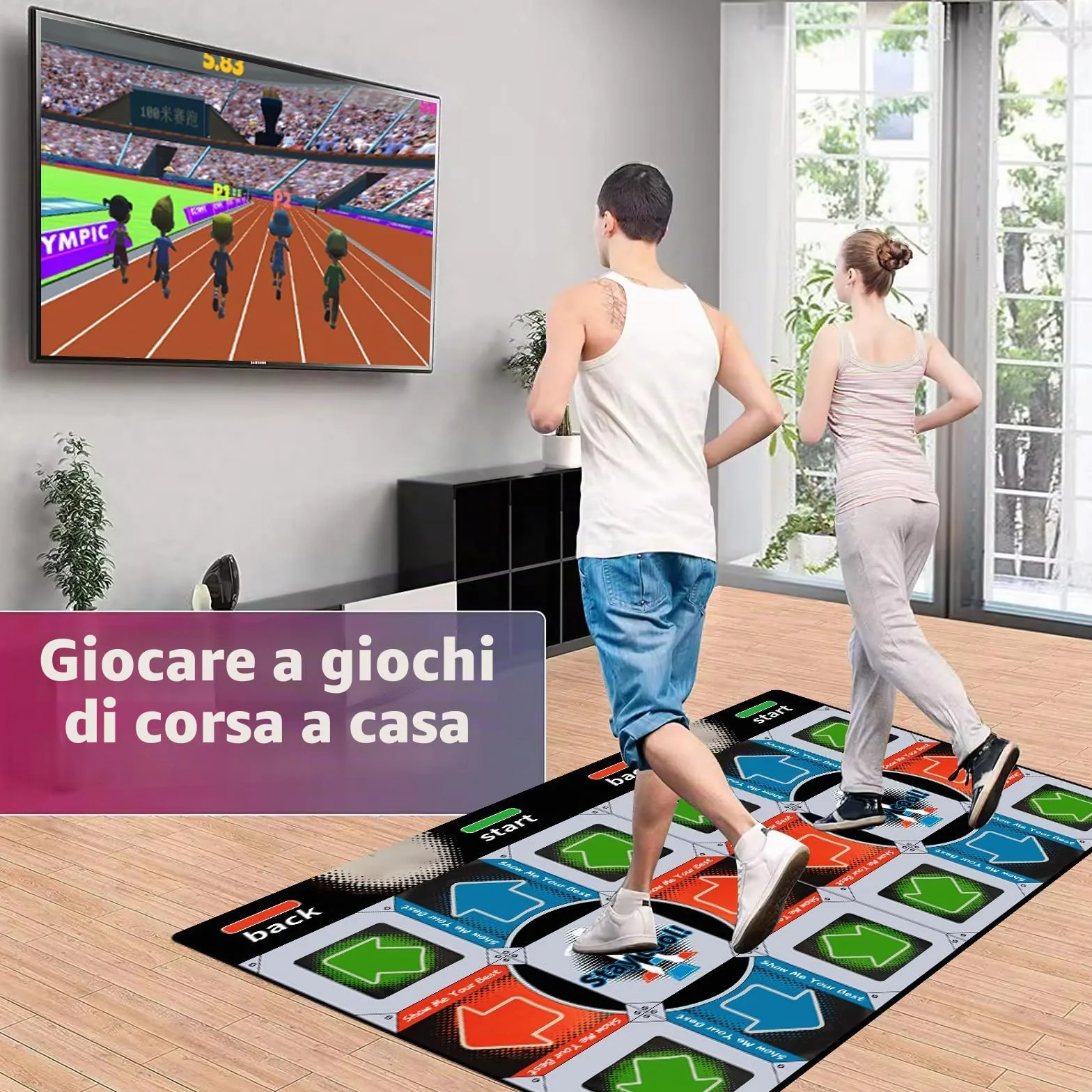 Tappetino da ballo musicale Step per TV, doppio utente, per bambini e adulti, regali 3+