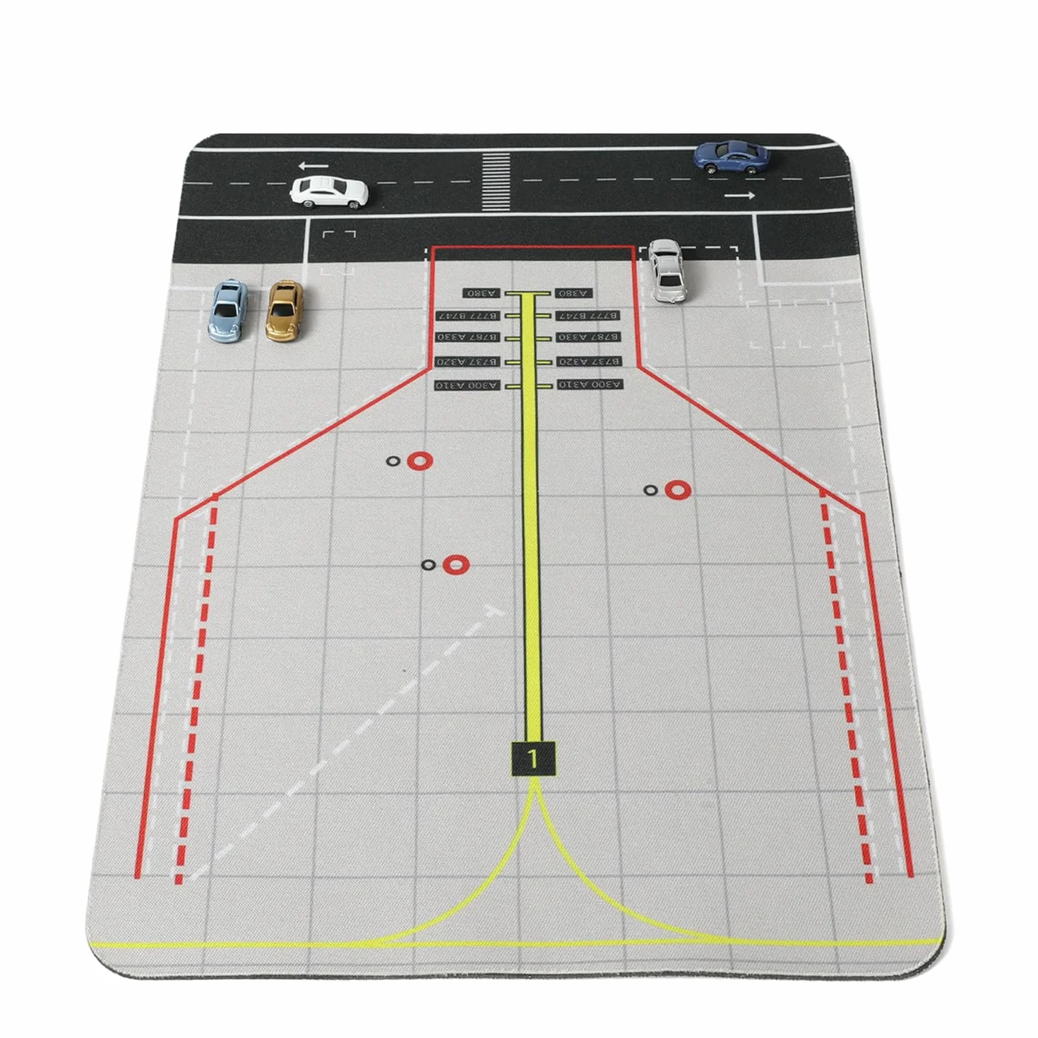 Gomma tappetino layout scena aeroportuale design pista modelli mini auto 1/200 1/400 1/500 base display giuntabile