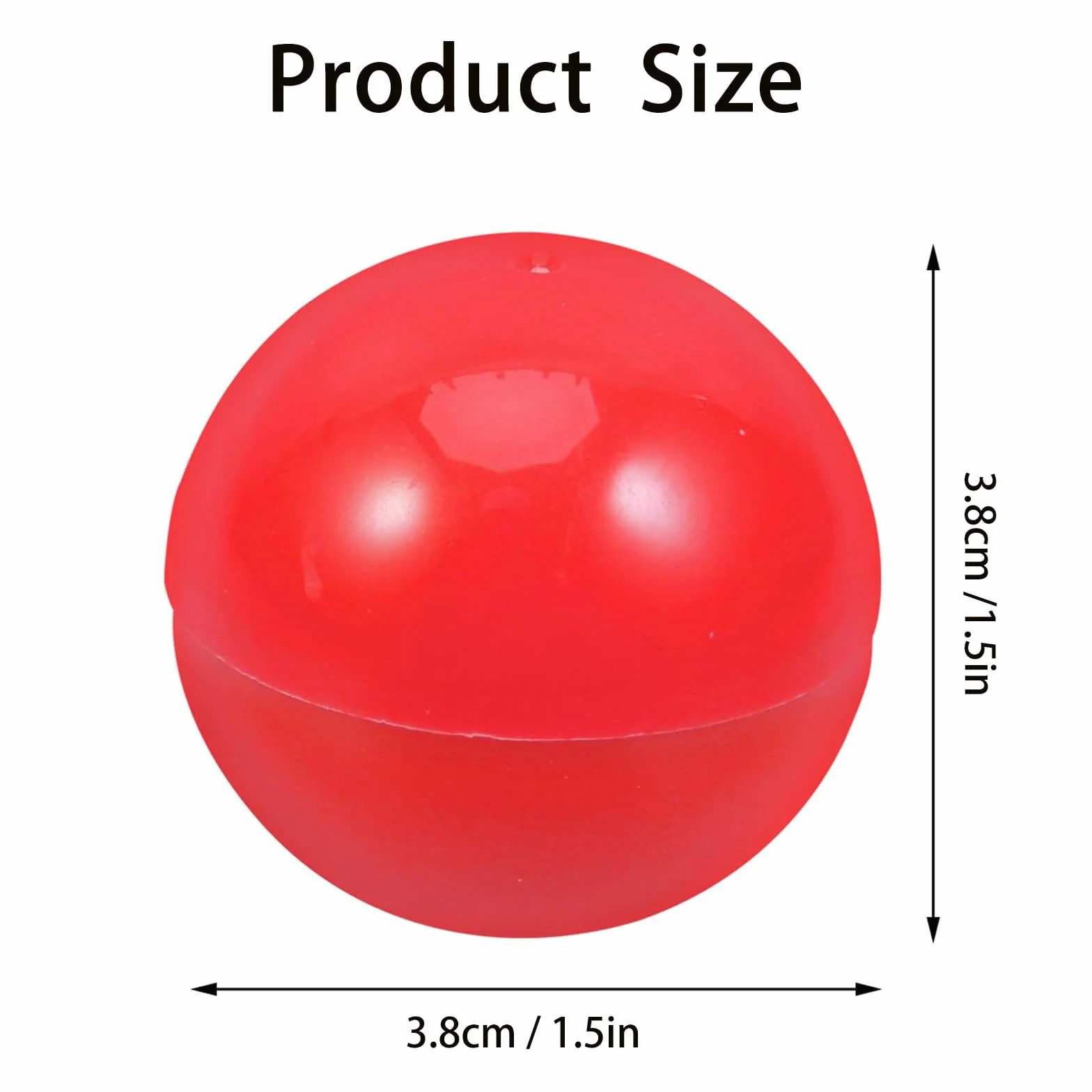 50 Pezzi Palline di Intrattenimento, Palline Della Lotteria, palline da lotteria, Mini Palline Della Lotteria, Palline di Plastica Vuote Del Bingo, Palline da Disegno Lotteria per giochi (Rosso)