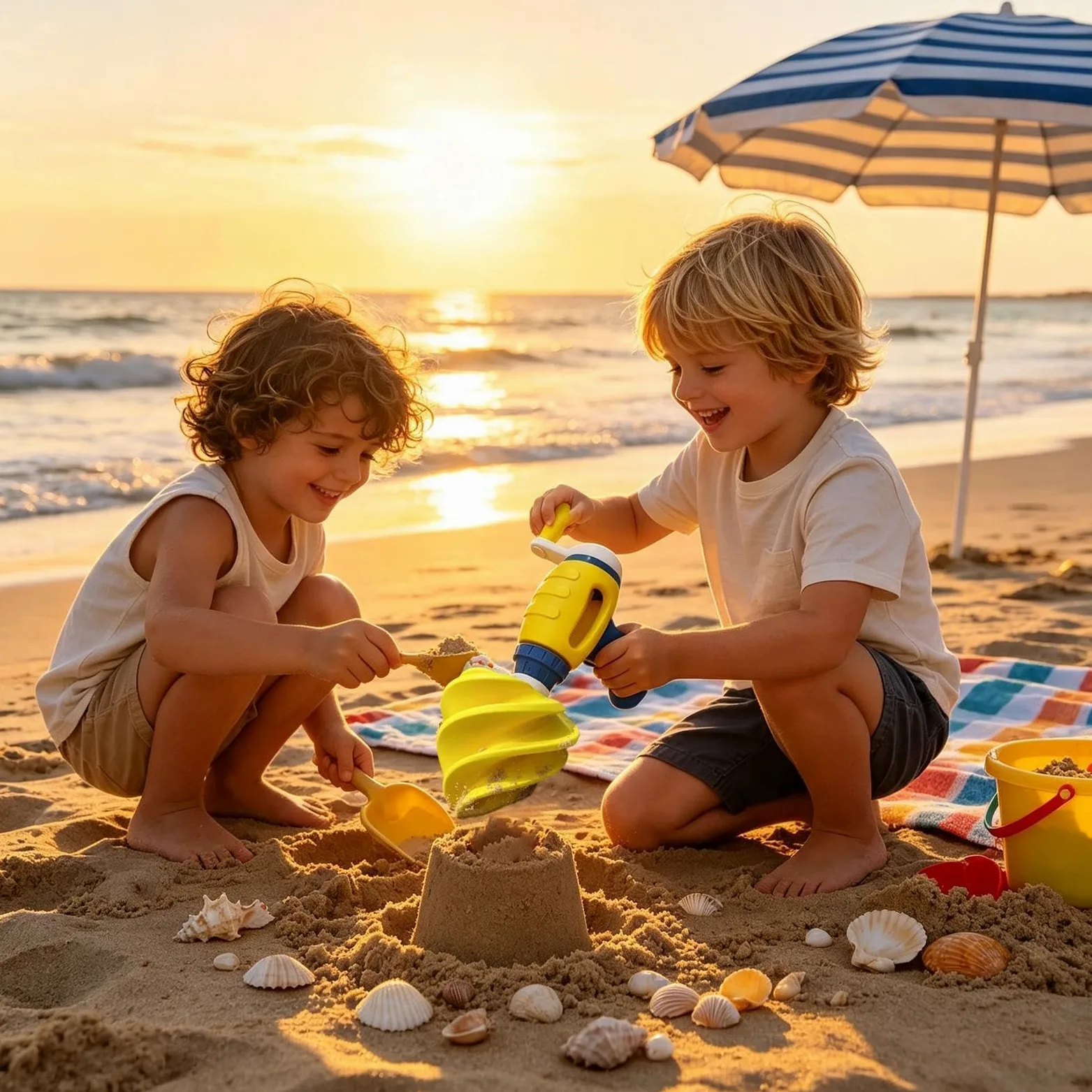 Giocattoli Di Sabbia Da Spiaggia Trapano A Manovella Per Bambini Scavo E | Giocattoli da Spiaggia per Giardino, Giochi, , Picnic, Campeggio e Viaggio all'Aperto