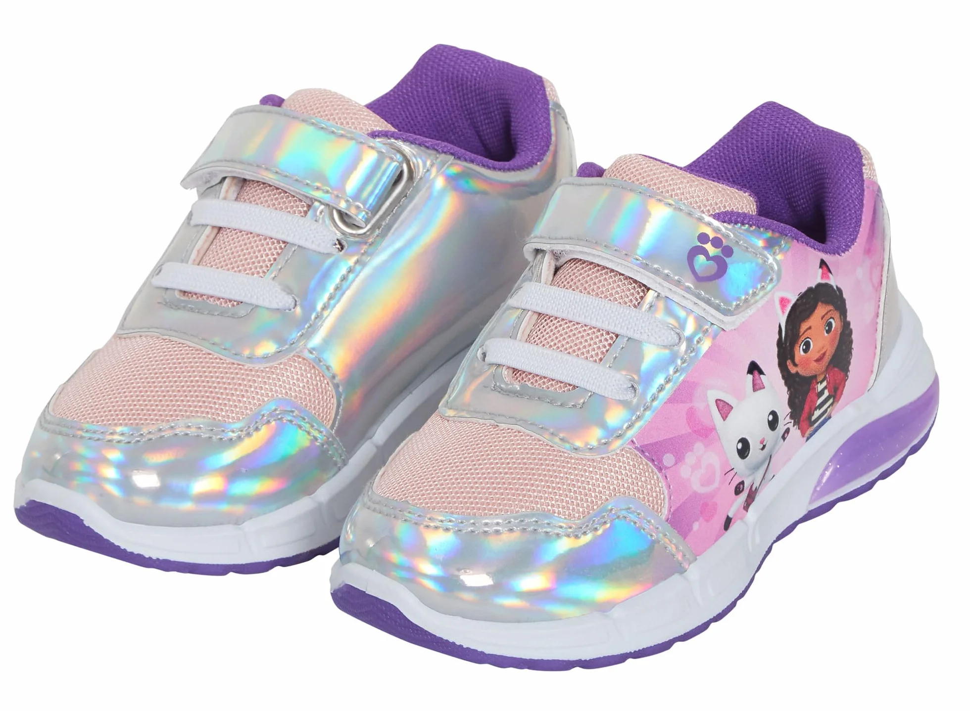 Gabby's Dollhouse Scarpe da ginnastica luminose per ragazze, facili da allacciare, con luci LED lampeggianti, Multi, 30 EU