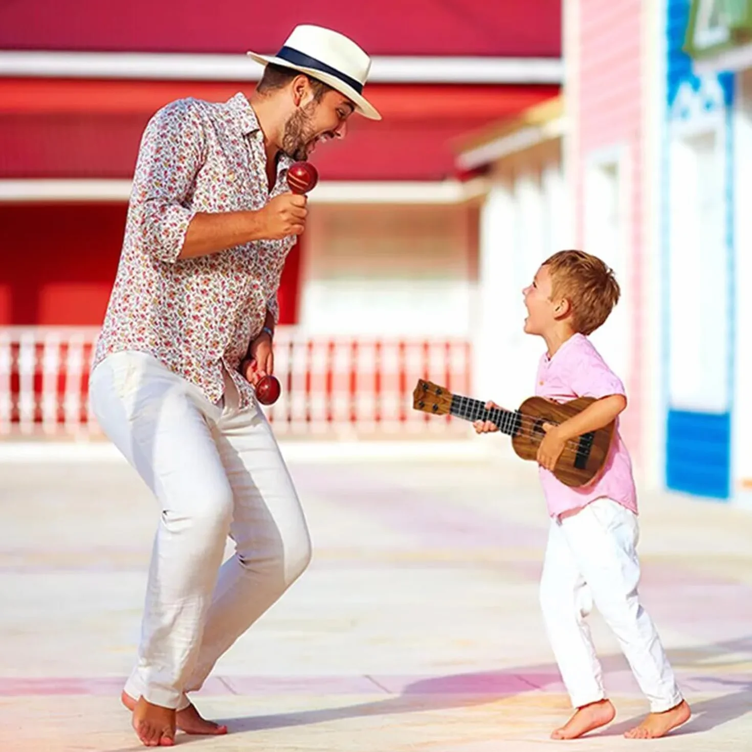 Chitarra per Bambini 38cm Giocattolo 4 Corde Regolabili Mini Ukulele Educativo Regalo