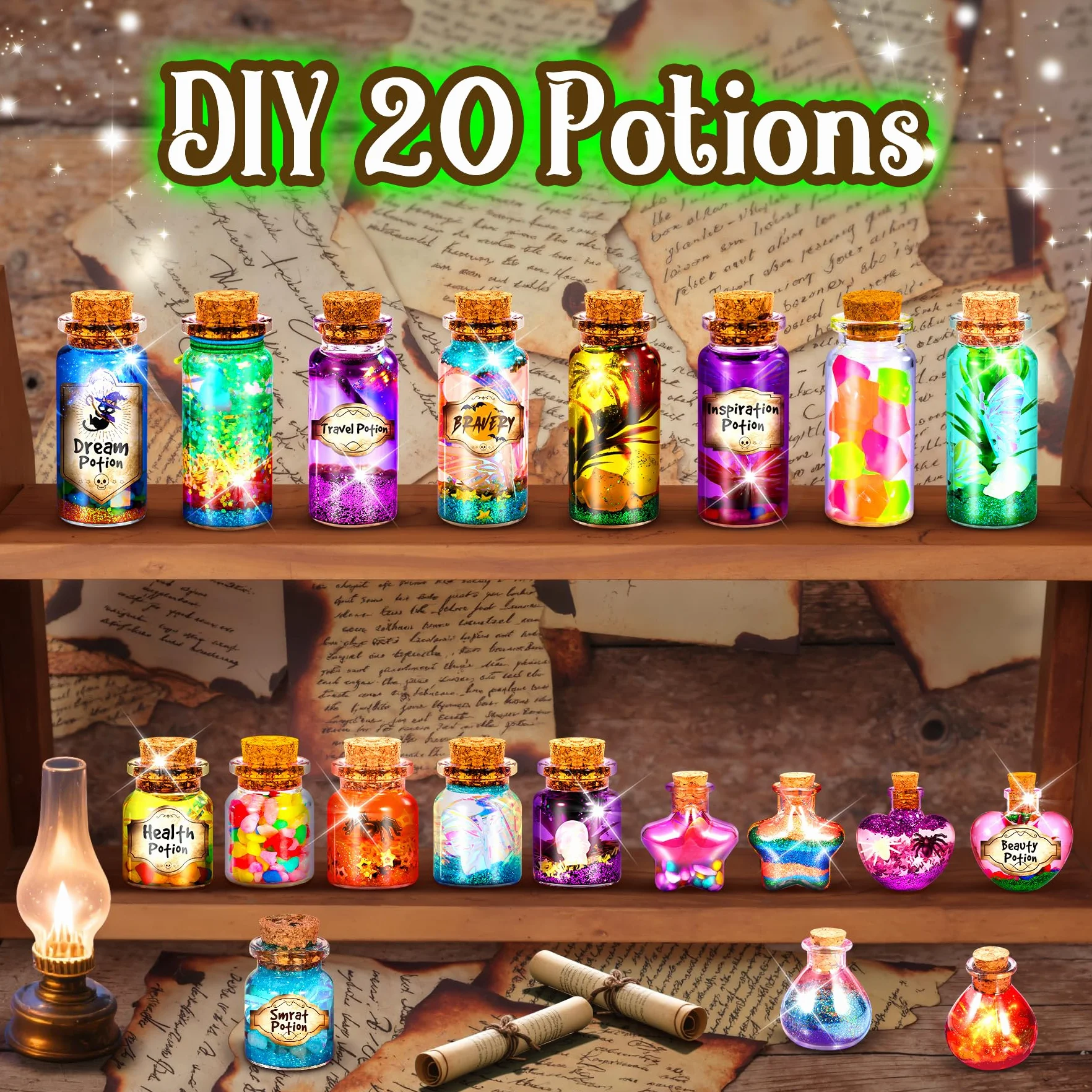 Kit Per Pozioni Fatate per Bambini 6-12 Anni - Gelatina Magica Acqua - Giochi Halloween Regalo Bambina 6-11 Anni