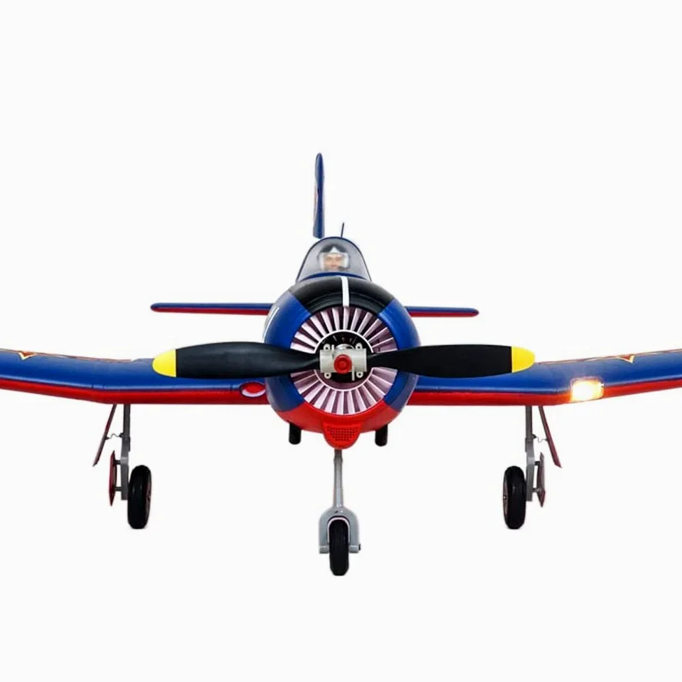 GuyAna Aereo RC Aereo telecomandato a 6 canali, Apertura alare da 1.200 mm (47,2") con Alette e luci a LED, Mostra Aerei RC per Adulti RTF