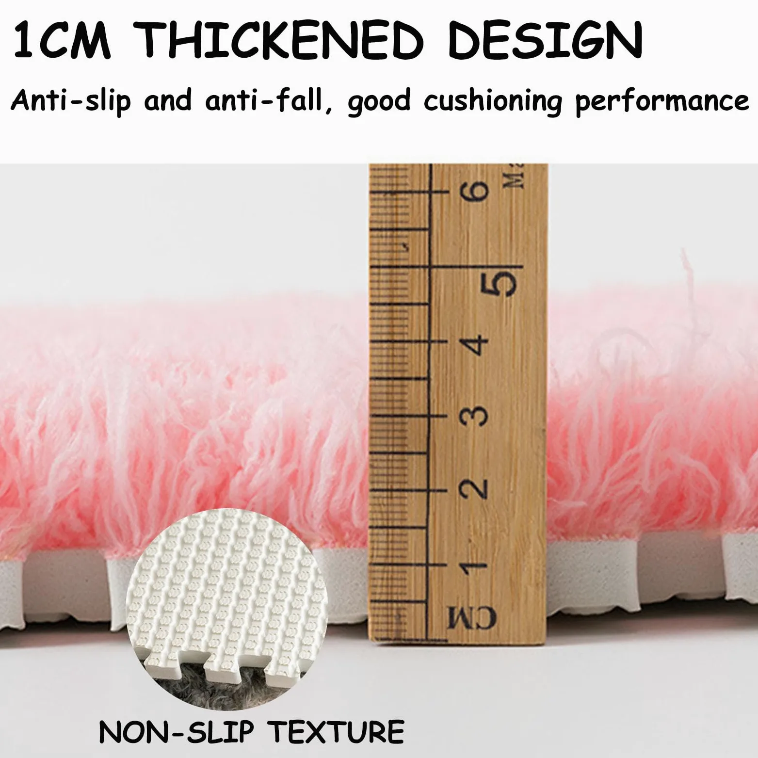 Tappeto ad Incastro Splice 20 Pezzi Tappeti a Pelo di Torta, Tappeti Quadrati Patchwork ad Incastro, Tappeti Piccoli Soffici ad Incastro, Tappeto Quadrato in Schiuma,Purple-One Size