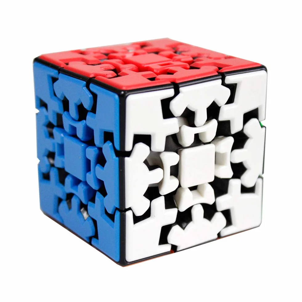 Oostifun YUMO Gear Cube 3x3 KungFu Cube 3D Puzzle 3x3x3 MultiColor Twist Smooth Brain Teaser con un piccolo treppiede