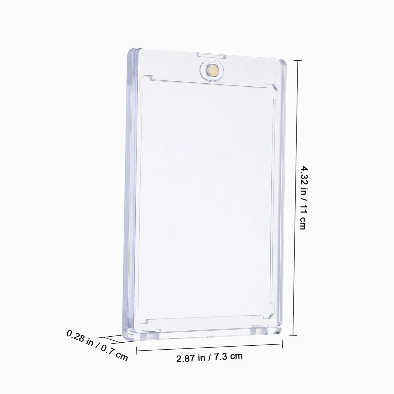 ibasenice 18 Pezzi Portacarte Magnetici in Ps, Protezione Rigida per Carte da Gioco e Collezionabili, Chiusura Sicura, Uso Versatile