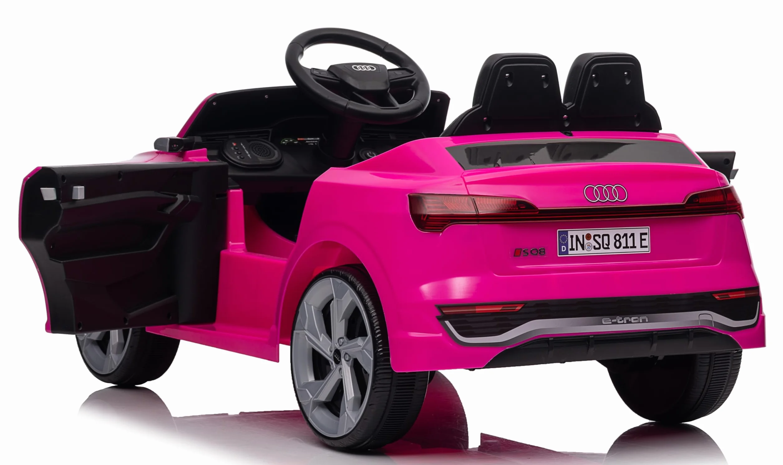 Audi SQ8 e-tron Sportback 12V Auto Elettrica per Bambini con Licenza Ufficiale Due Motori Telecomando Rosa