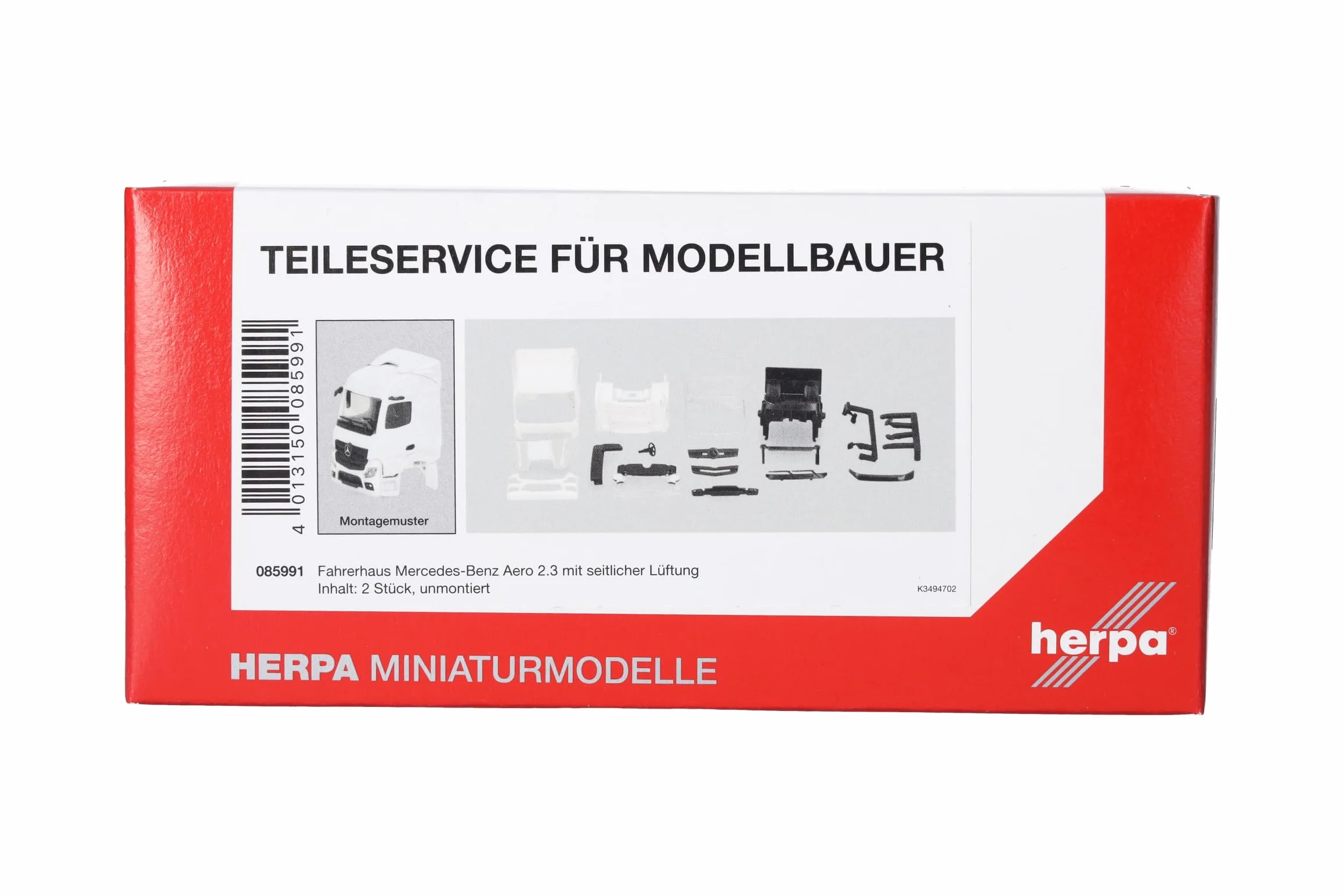 herpa accessorio servizio pezzi cabina Mercedes-Benz Actros Streamspace 2.3 con ventilazione laterale (2 pezzi), in scala 1:87, modello in miniatura, plastica