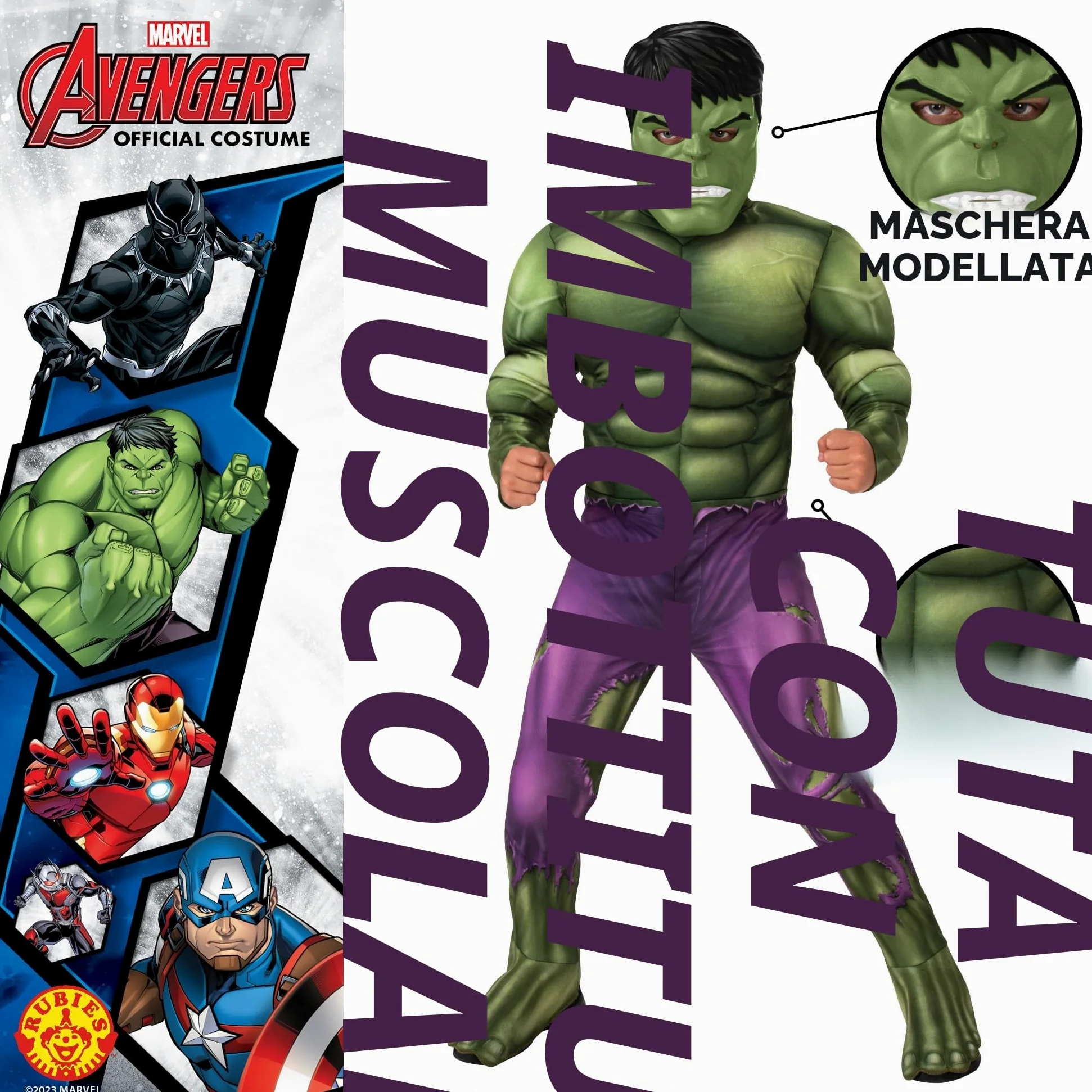 Rubie's Official Marvel Avengers Hulk Deluxe Child Costume, Kids Superhero Fancy Dress