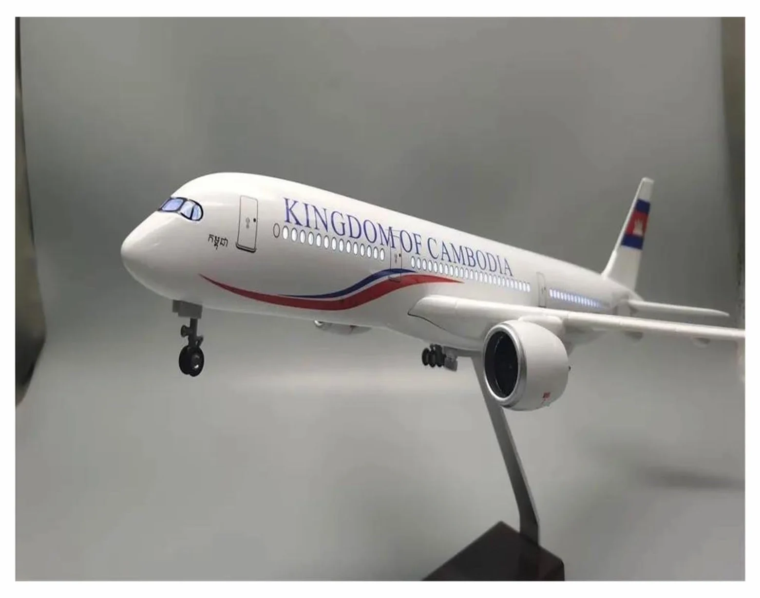 Scala per Aerei in Metallo pressofuso 47 cm per cambogiano per Kit di Costruzione di modellini di Aerei DieCast A350 con aeroplani Leggeri per Decorazioni per Hobby per Raccolta ed Esposizione (Senza