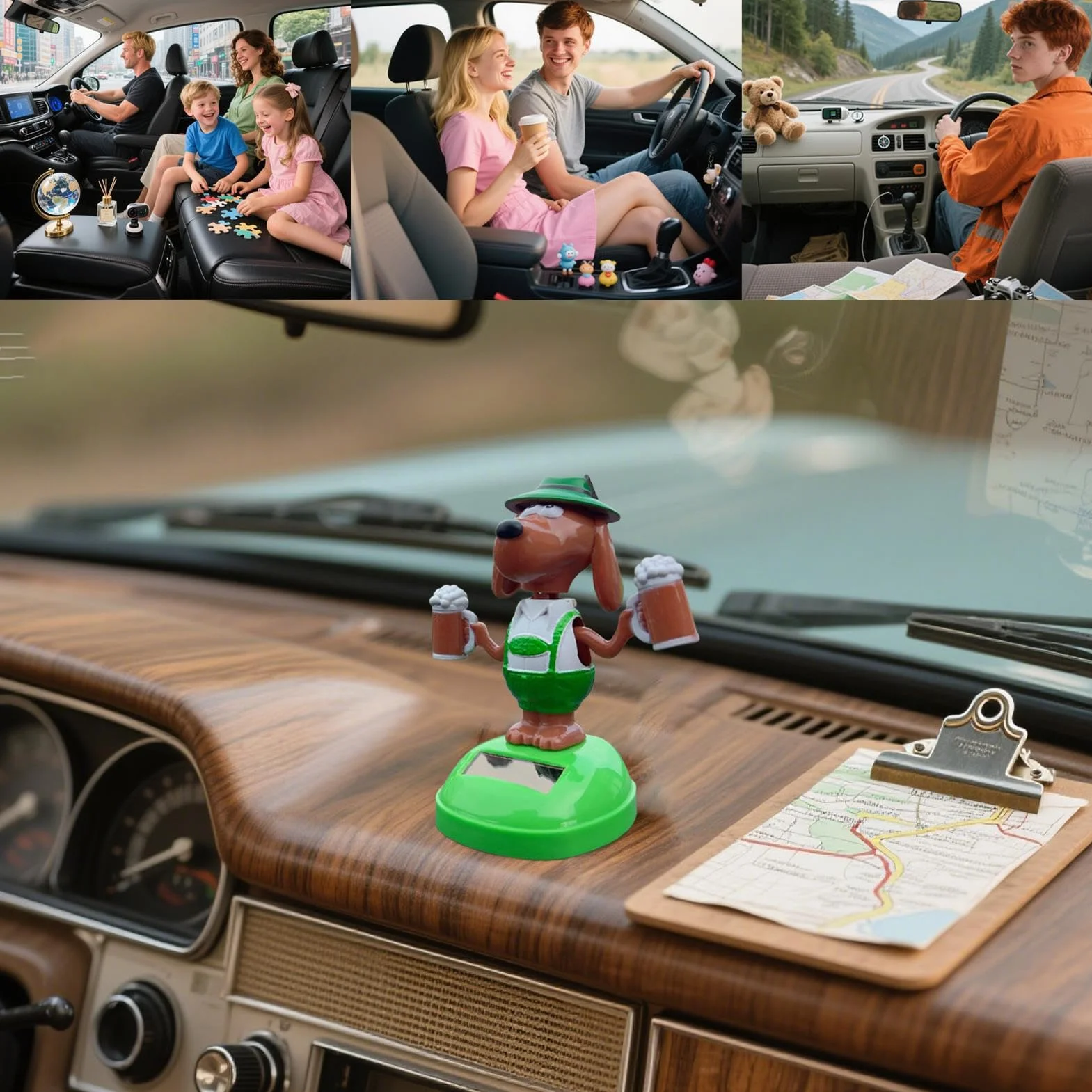 Accessori Auto Per Cruscotto, Pupazzo A Energia Solare Che Oscilla Automobilistico, Giocattolo Divertente Con Figure Danzanti Per Interni Auto E Camion