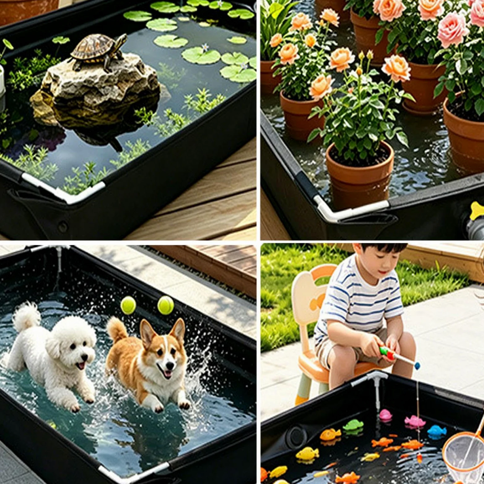 Generisch Sabbiera pieghevole | d'acqua all'aperto con tubo di scarico staccabile | Pozzanghetta portatile da spiaggia per bambini, spiaggia, cortile, viaggi, casa, campeggio, interni