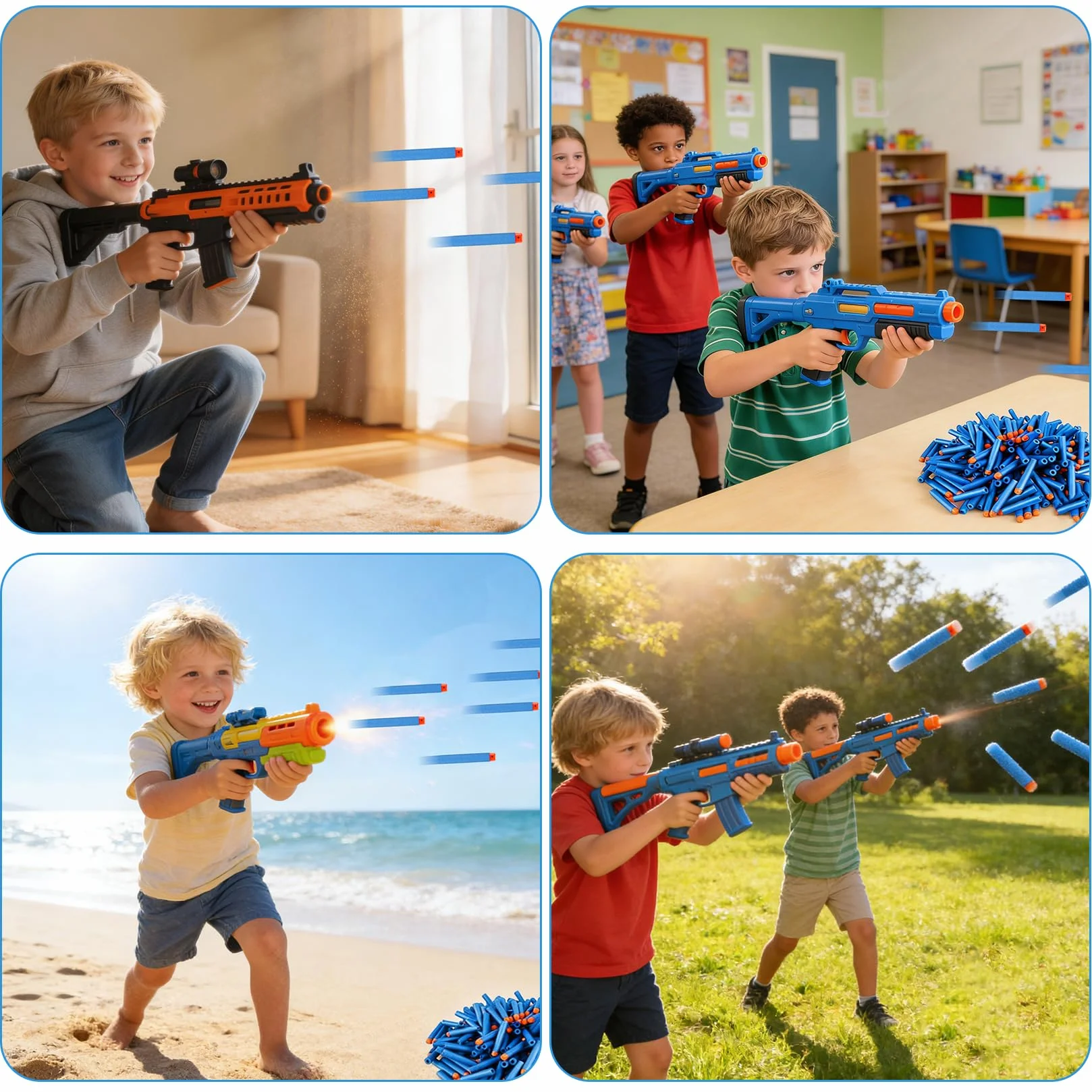 Dardi per Nerf Set di Ricarica Schiuma 120 Pz N-Strike Elite Series Esterni Bomboniere Feste 7,2 x 1,3 cm