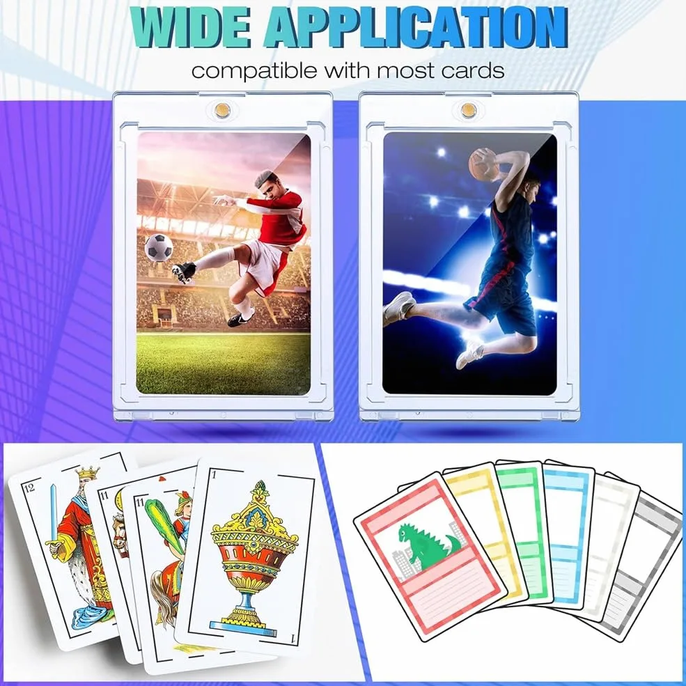 Porta Carte Magnetici In Acrilico da 20 Pezzi da 130 Pt 2,5x3,54 Pollici Porta Carte per La Conservazione di Carte Collezionabili di Baseball