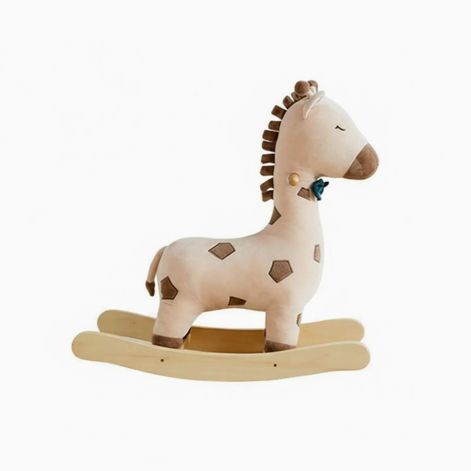 Qianly Gioco a Dondolo Giraffa in Legno Stile Nordico Dondolo a Forma di Giraffa Design Anti-Ribaltamento Giocattolo prima Infanzia per Bambini Piccoli