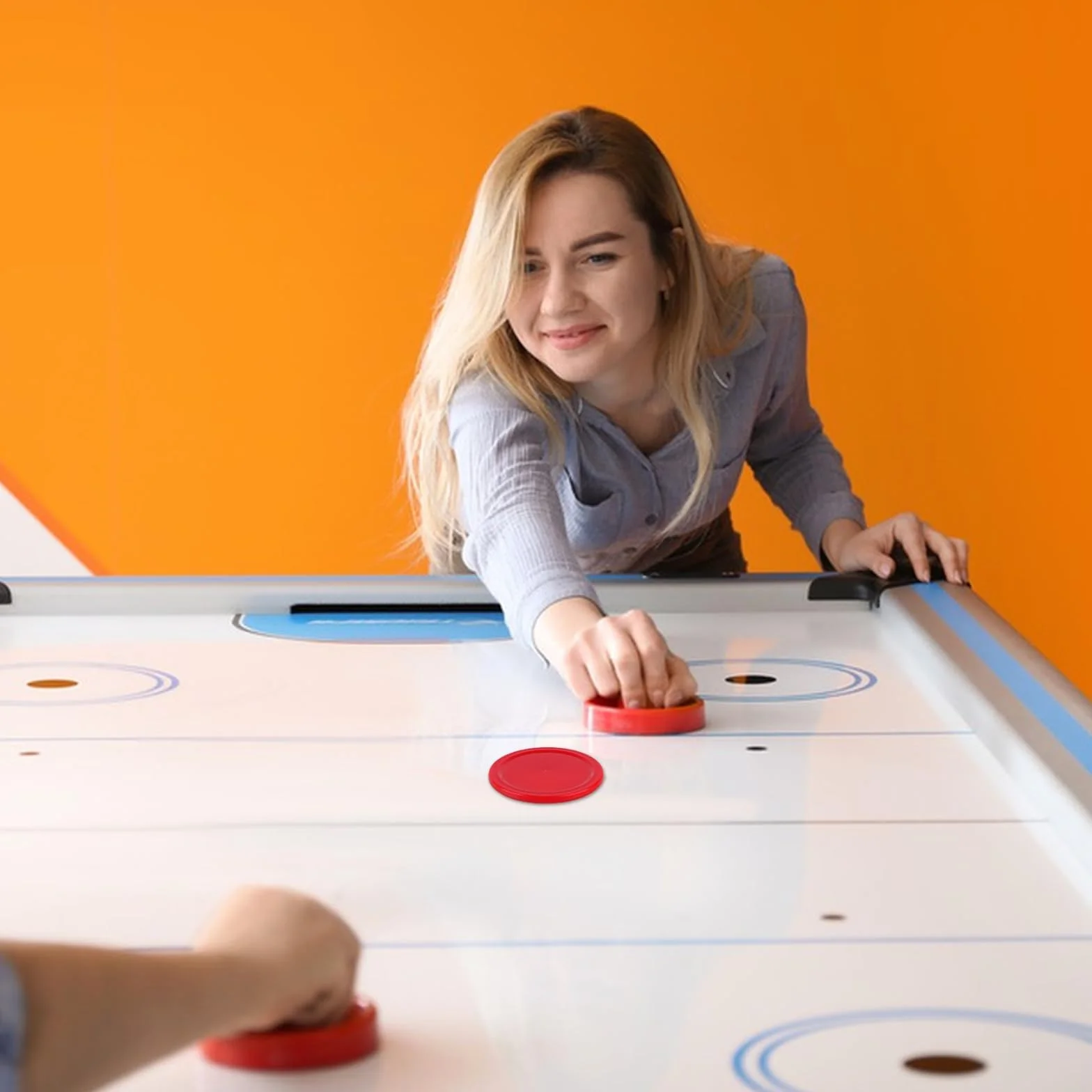 10 Pezzi di Dischi da Air Hockey, Set di Dischi da Air Hockey da 2 Pollici per Tavolo da Air Hockey