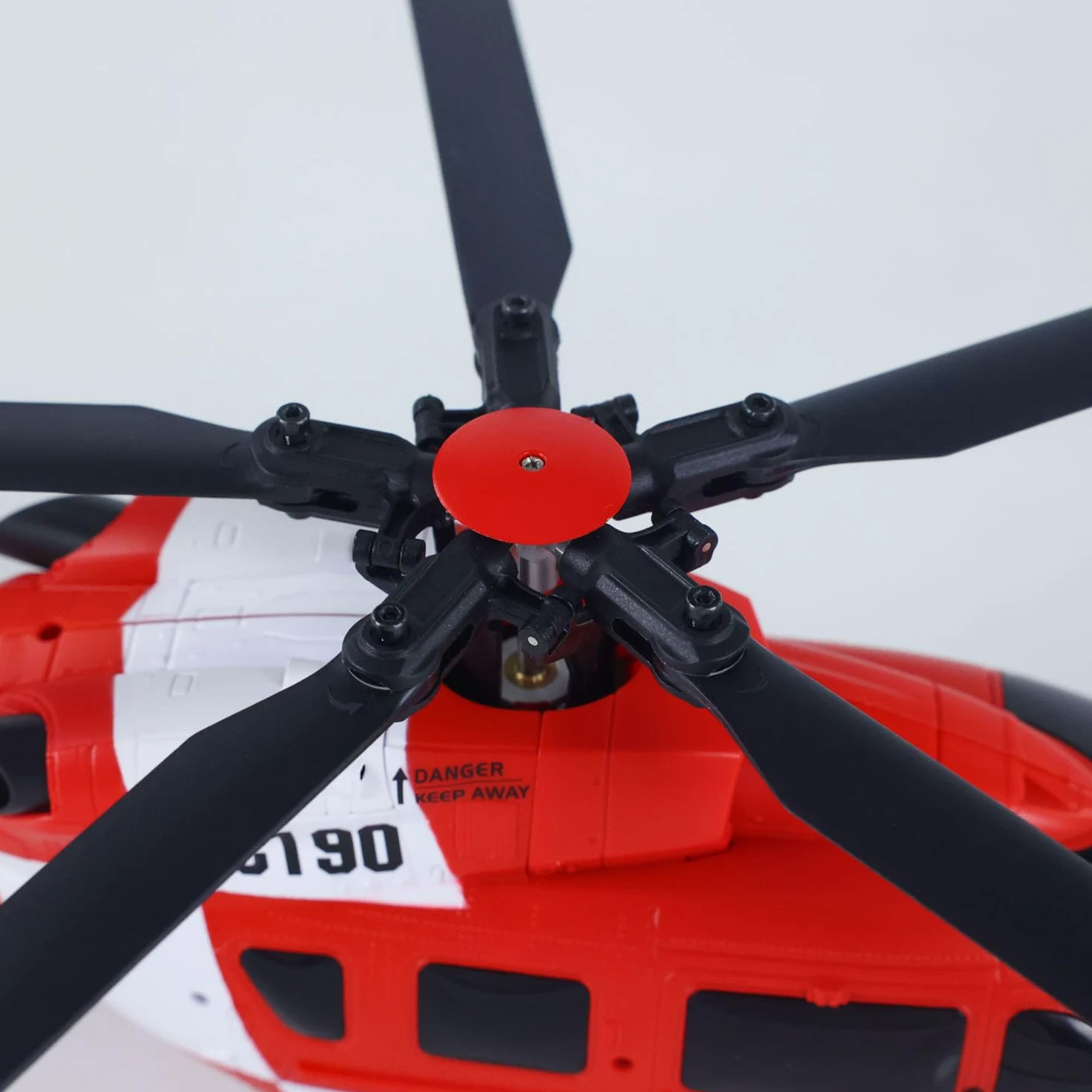 Elicottero radiocomandato 1/30 RC Era 6Ch C190 doppio motore brushless modello Rtf H145 Aileronless rotore di coda canalizzato modello Hobby Grade (rosso e bianco)