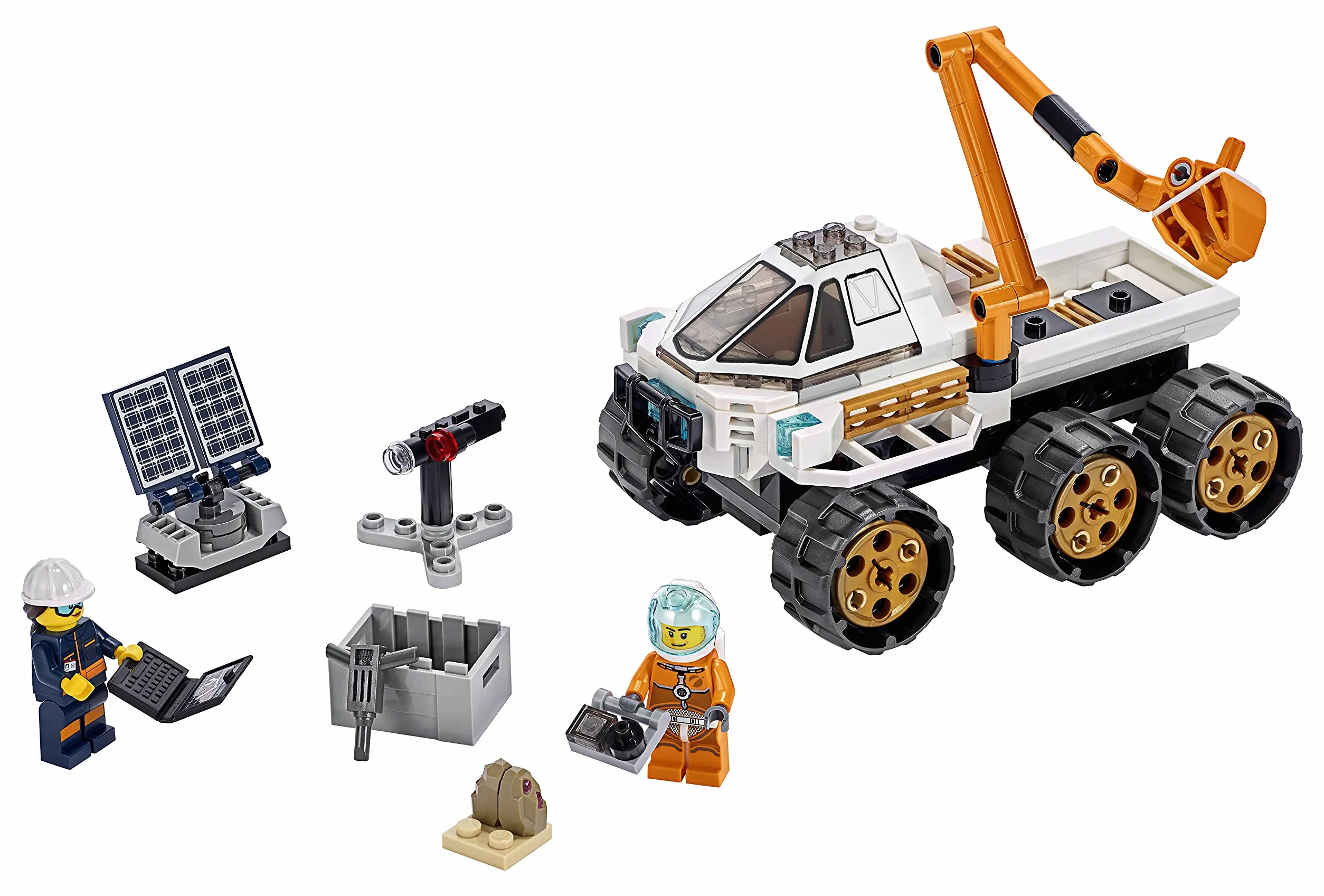 LEGO City Space Port Prova di Guida del Rover, Set da Costruzione Avventure Spaziali, Macchinina Giocattolo per la Spedizione su Marte Ispirato alla NASA con Minifigura dell’Astronauta, 60225