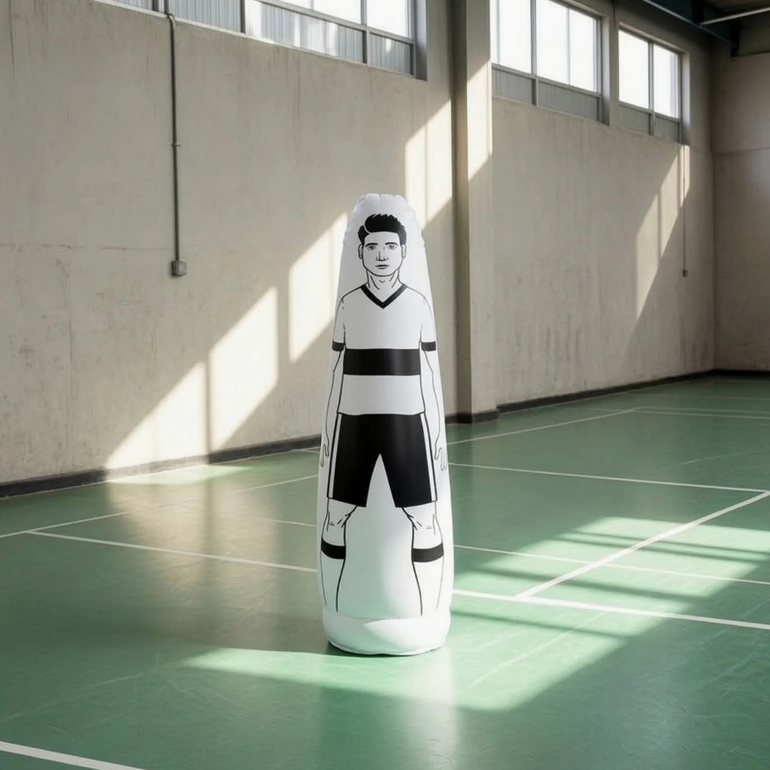 Barriera Calcio Gonfiabile, Manichino Allenamento in PVC | Ostacolo Partner con Base Arrotondata, Stabilità e Facile Gonfiaggio Sgonfiaggio per Allenamento calcio e Difesa