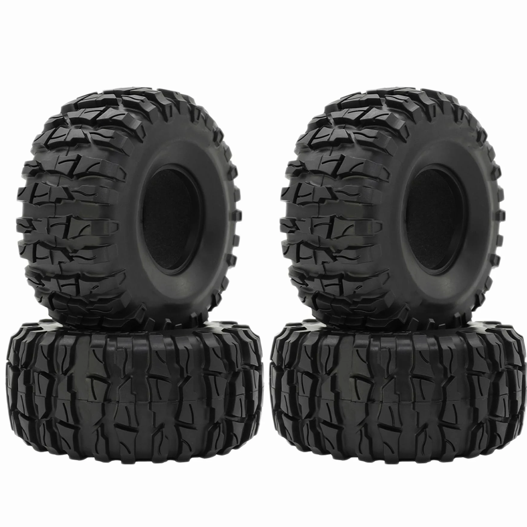 KINGCOO Pneumatici per auto RC, 4 pezzi RC Crawler, cerchi in gomma da 2,2 pollici, per scala 1:10 RC Rock Crawler, parti per Axial SCX10 D90 TF2 RR10 TRX4 TRX6 Tamiya Redcat HSP HPI Kyosho (138 mm-A)