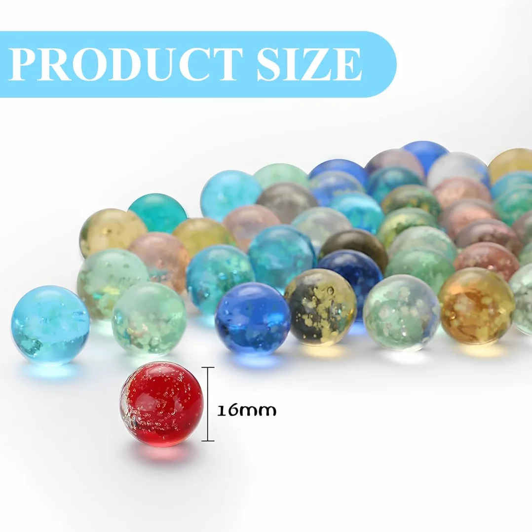 Biglie di Vetro Colorate 16 mm Fosforescenti Illuminano al Buio per Decorazioni Casa Giochi