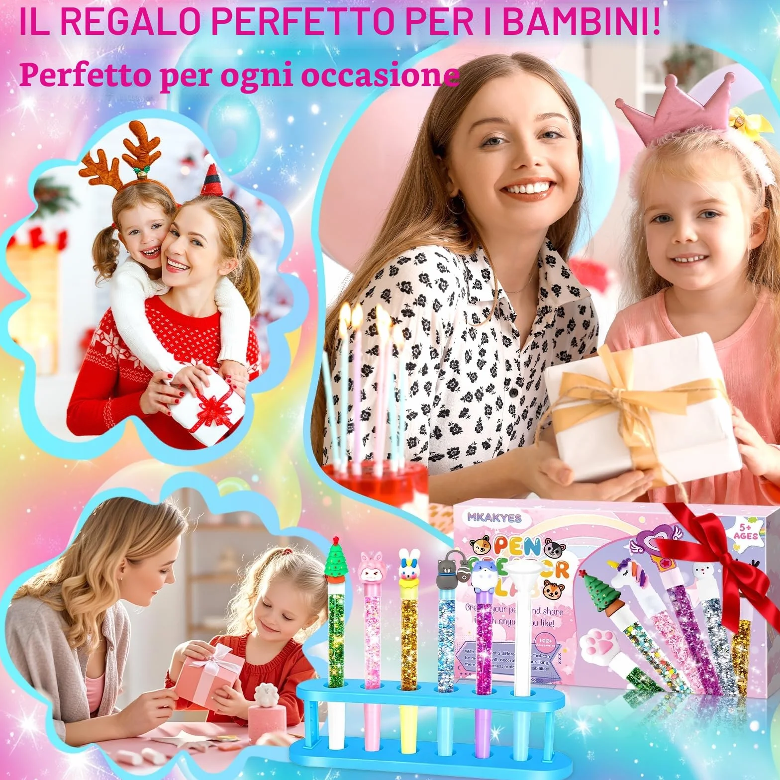 Laboratorio Delle Penne Kit Creativo Penne 82 Accessori Fai da te Bambini 5-12 Anni