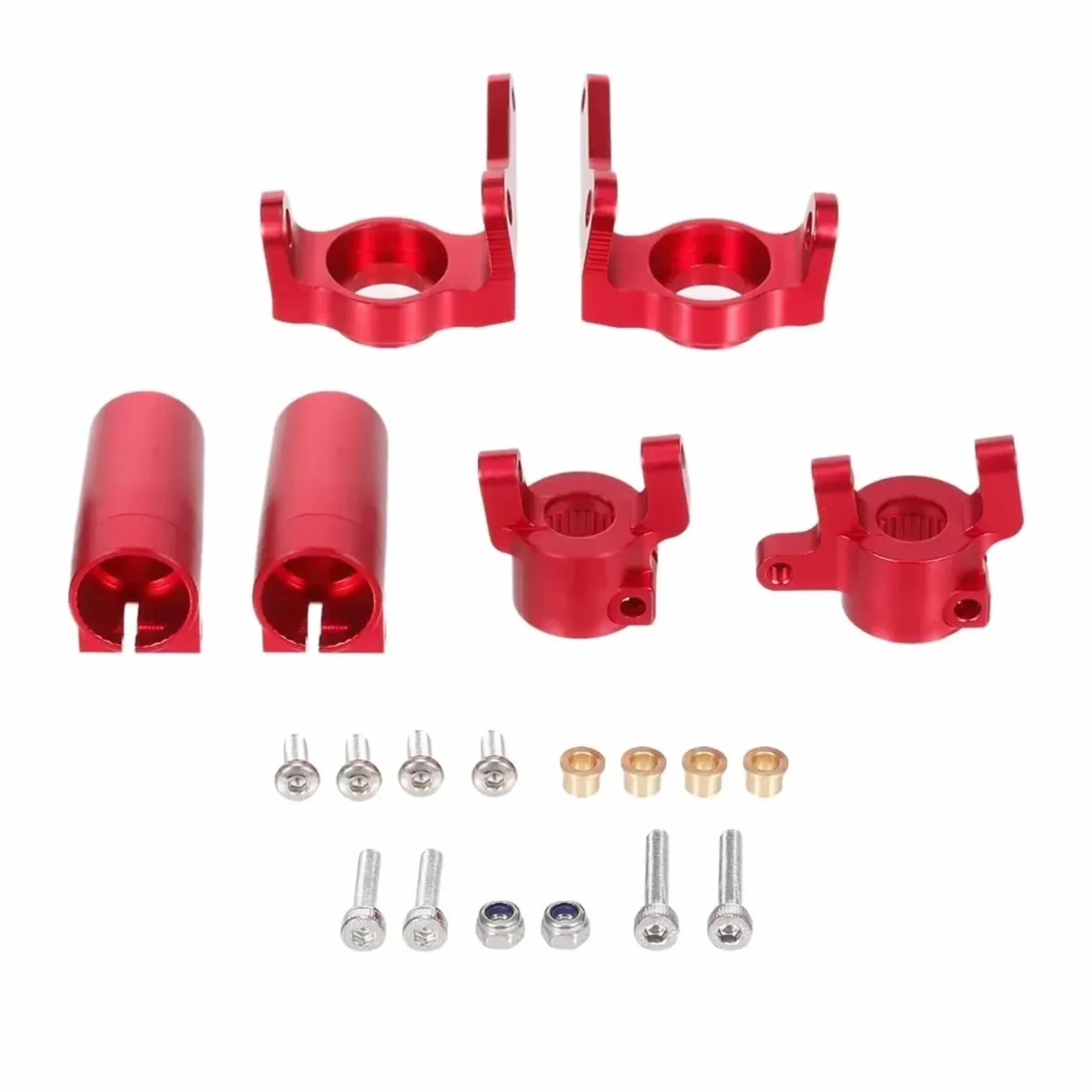 Compatibile Con Axial Per SCX10 II 90046 90047 RC Car Parts Metal Front Steering Fusibili C Hub Carrier Set Di Bloccaggio Dell'asse Posteriore RC Modelli Pezzi