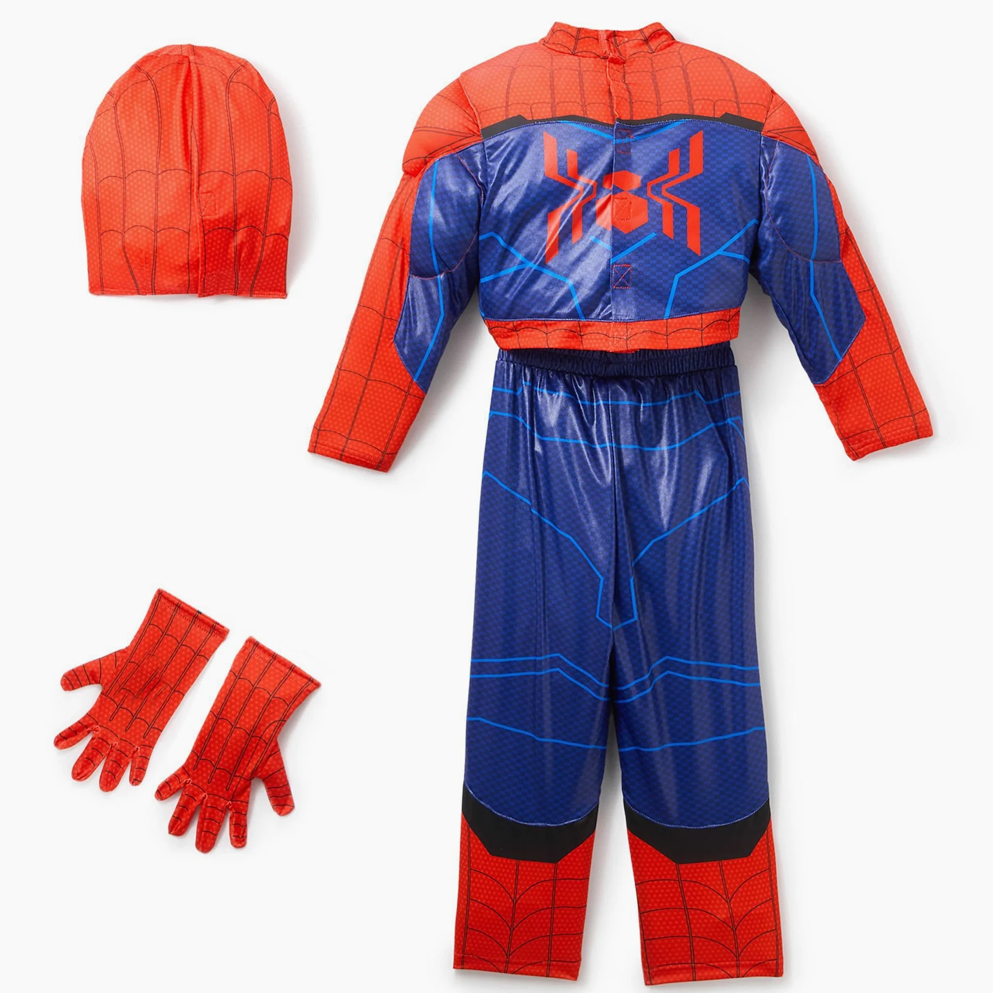 Disney Store Costume Ufficiale Spider-Man per Bimbi, Costume da Supereroe Marvel con Imbottitura Muscolare, Maschera, Guanti, Effetti sonori e Funzione Ragnatela Luminosa