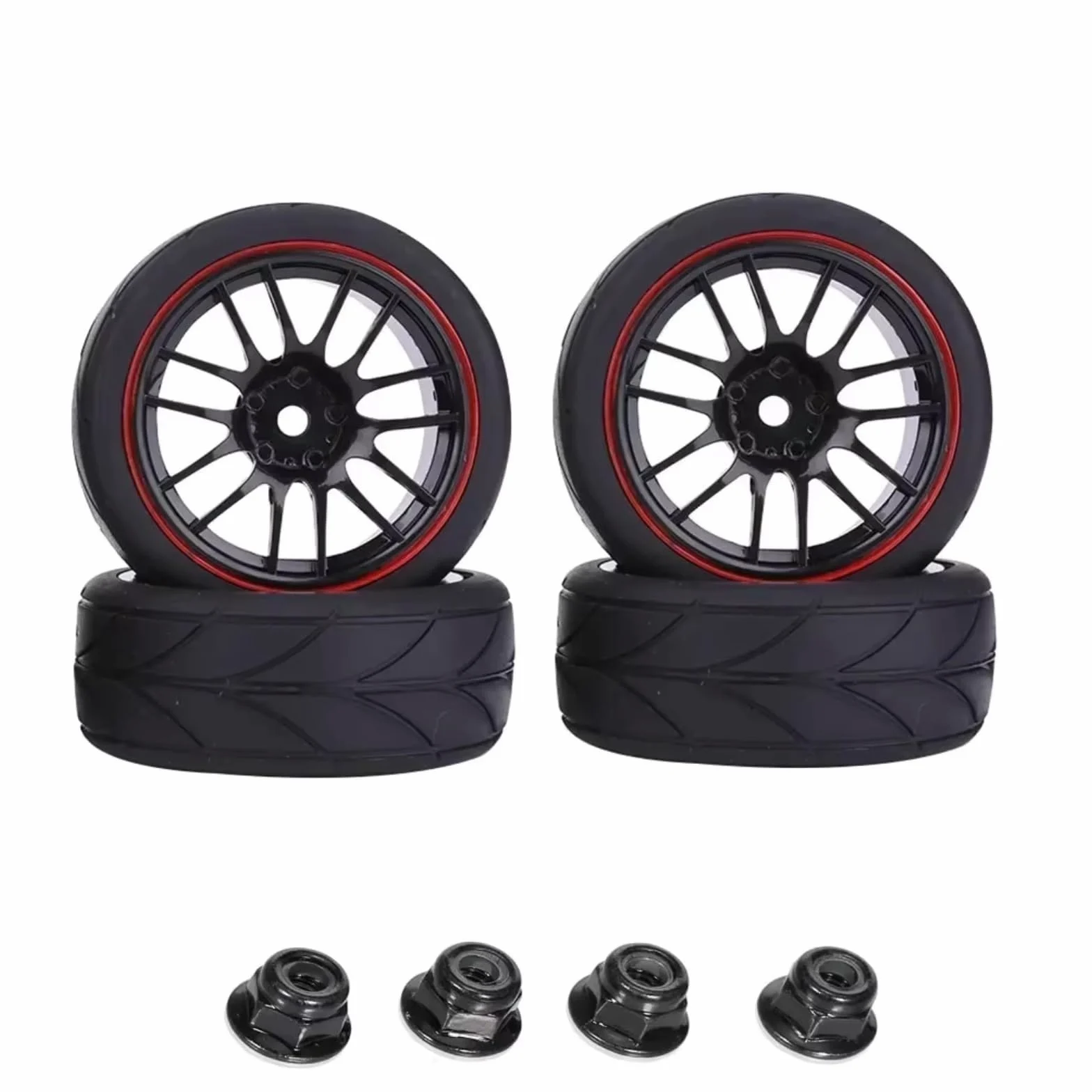Compatibile Con Redcat Per HPI Per HSP Per Tamiya 144001 94123 94122 1/10 RC Car Pneumatici E Ruote Cerchioni 65mm Mozzo Esagonale 12mm ricambi RC