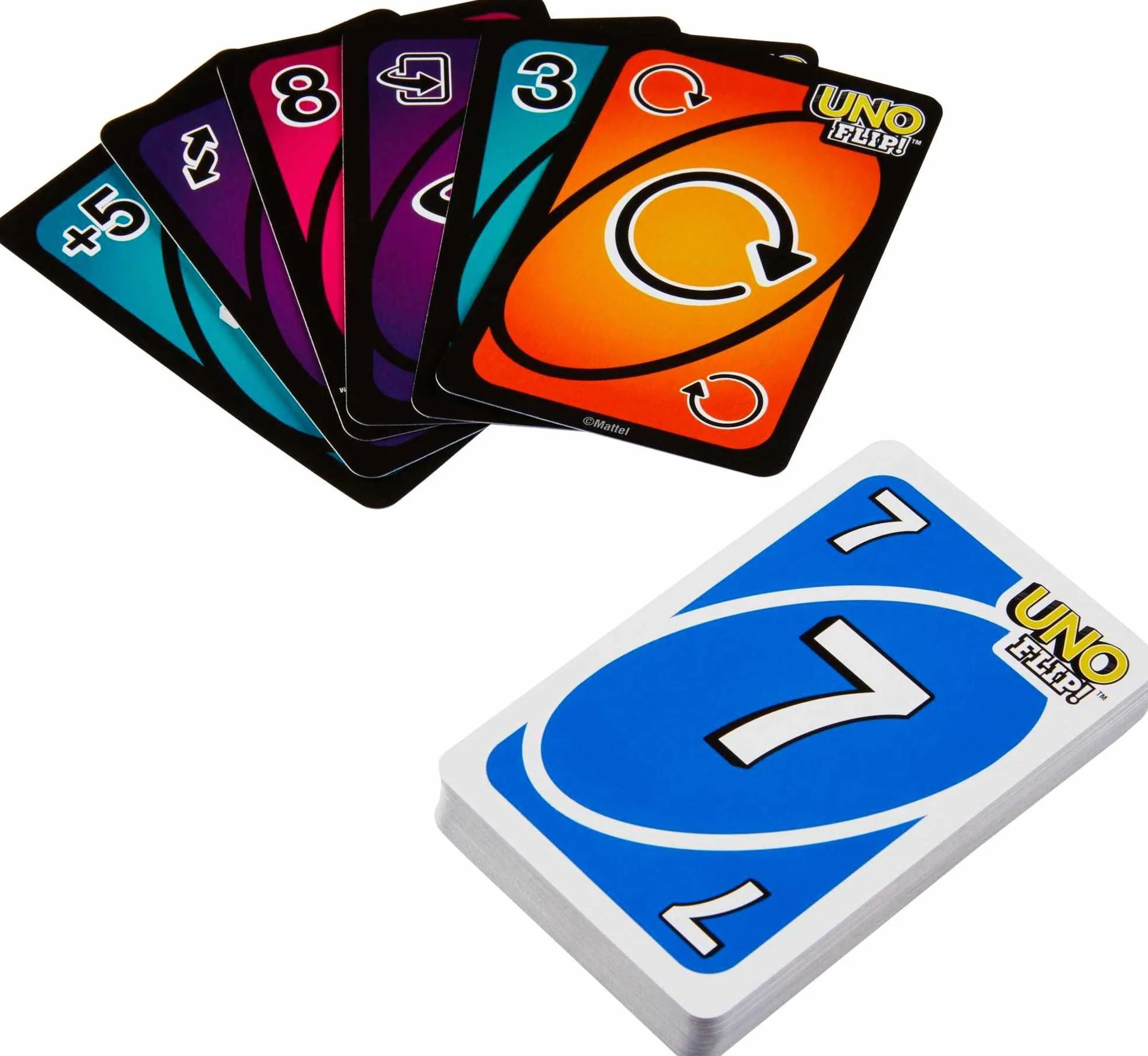 Mattel Games Uno Flip, Gioco di Carte per Famiglia, Scatola Metallica, 112 Carte Fronte/Retro, 7+ Anni, GDG37
