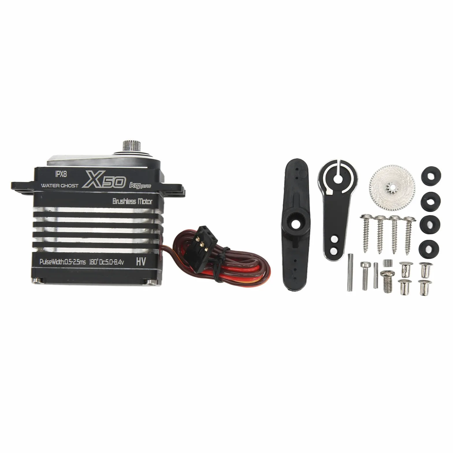 Servo digitale RC , servocomando per auto RC multiuso con ingranaggi precisi ad alta velocità IPx8 per auto RC 1/8 1/10