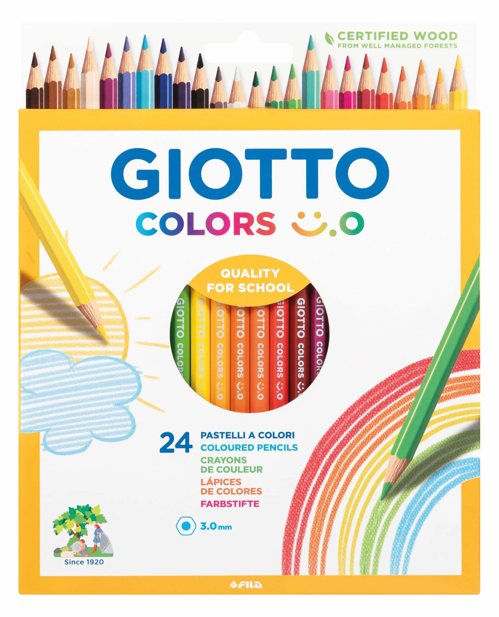 Pastelli colorati Giotto Colors Smile - 24 pezzi