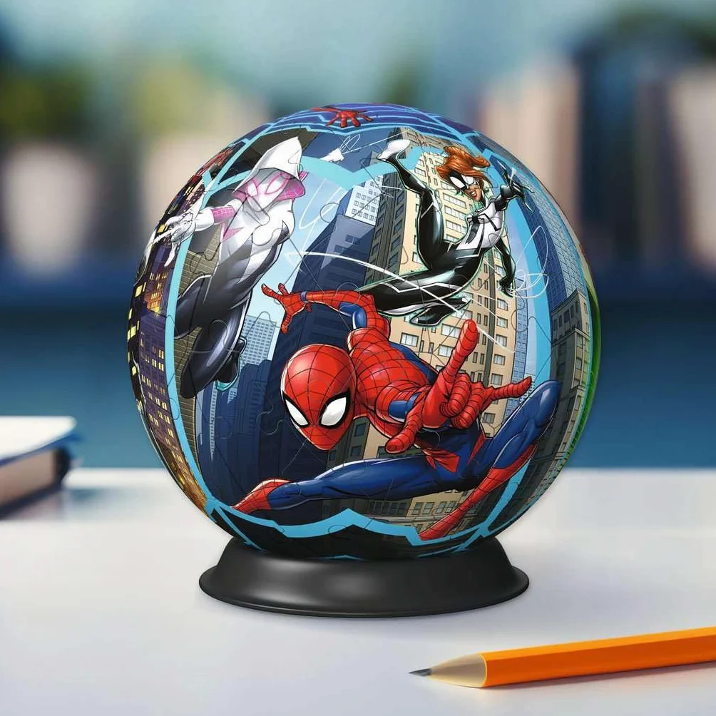 Ravensburger - Puzzle 3d Spiderman​ 72 pezzi, Puzzle 3d bambini 6 anni o più, Giochi bambini 6 anni, Collezione Marvel, Giochi divertenti, Idee regalo