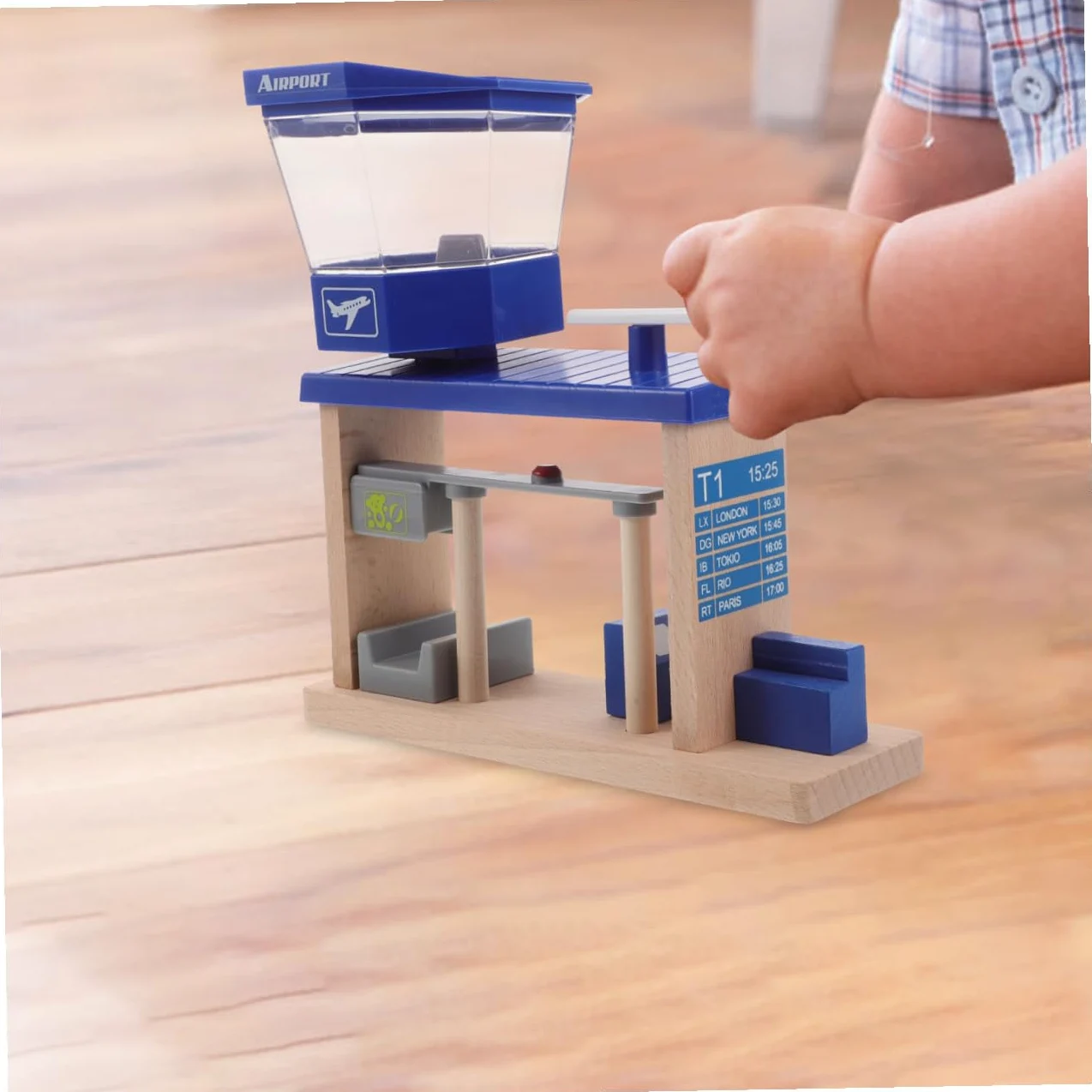 Accessorio Pista Aeroporto in Legno e Plastica 1 Pz | Bambini, Design Unico, per Asili e Casa, Stimola Creatività e Ragionamento