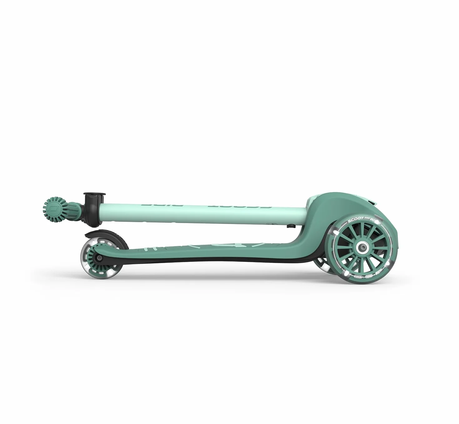 Scoot & Ride Highwaykick 3S Monopattino per bambini regolabile in altezza pieghevole sterzo a LED 96-130 cm