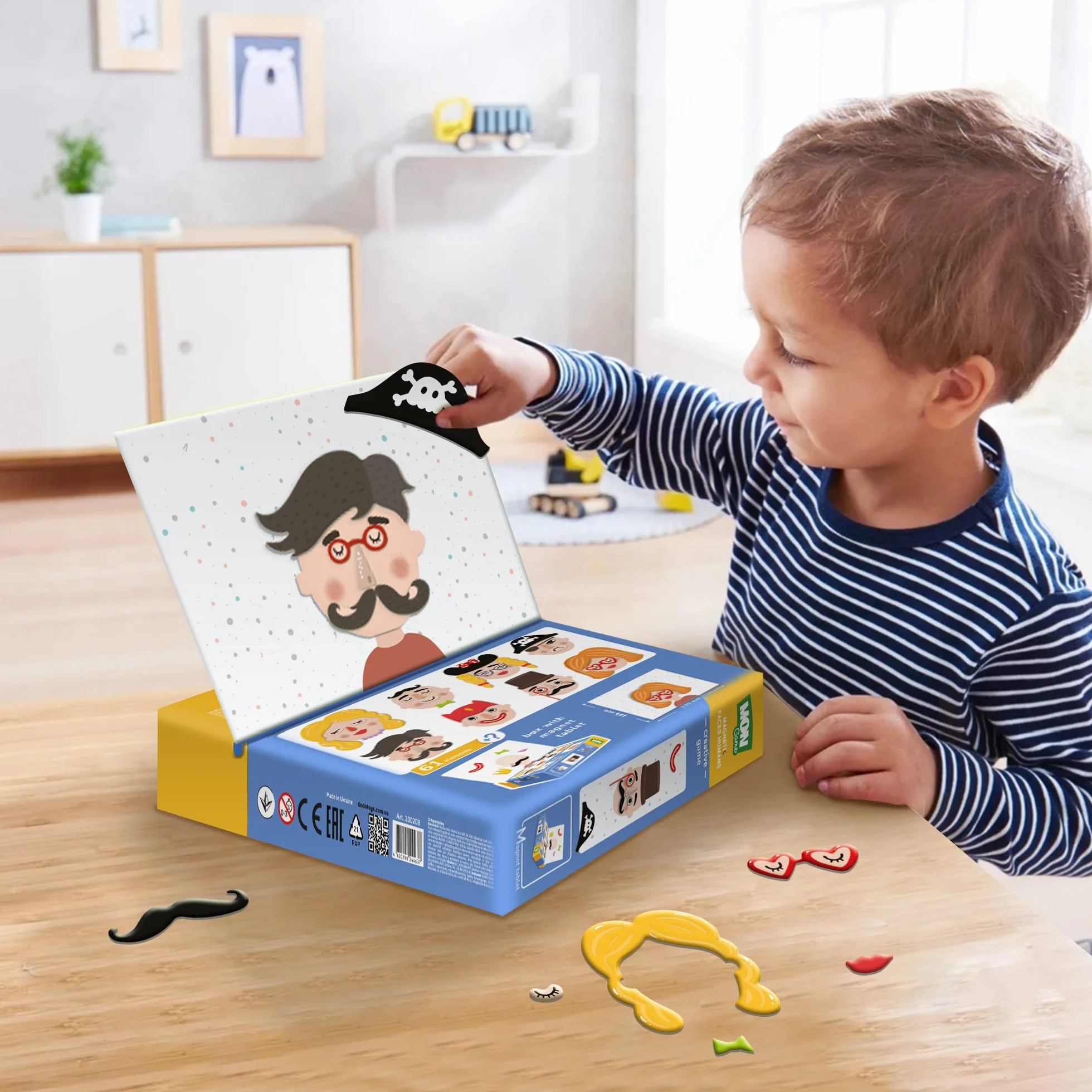Gioco creativo magnetico viso umano per bambini dai 3 anni in più Lavagna magnetica con elementi magnetici Dodo Regalo educativo dettagliato perfetto per ragazzi e ragazze