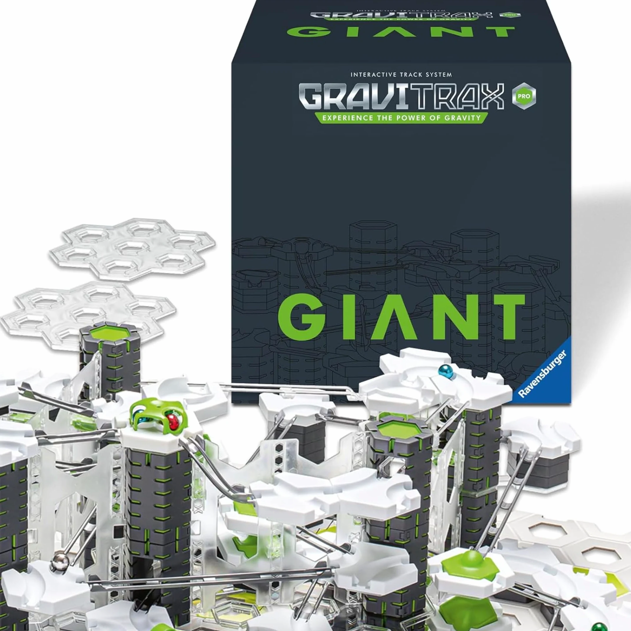 Ravensburger - Gravitrax Pro Giant Starter Set | Pista Biglie Con 409 Pezzi | Rompicapo Bambini Con Le Biglie | Giochi Bambino 8 Anni Maschio e Femmine | Giochi Per Bambini Compatibili Con Tutti