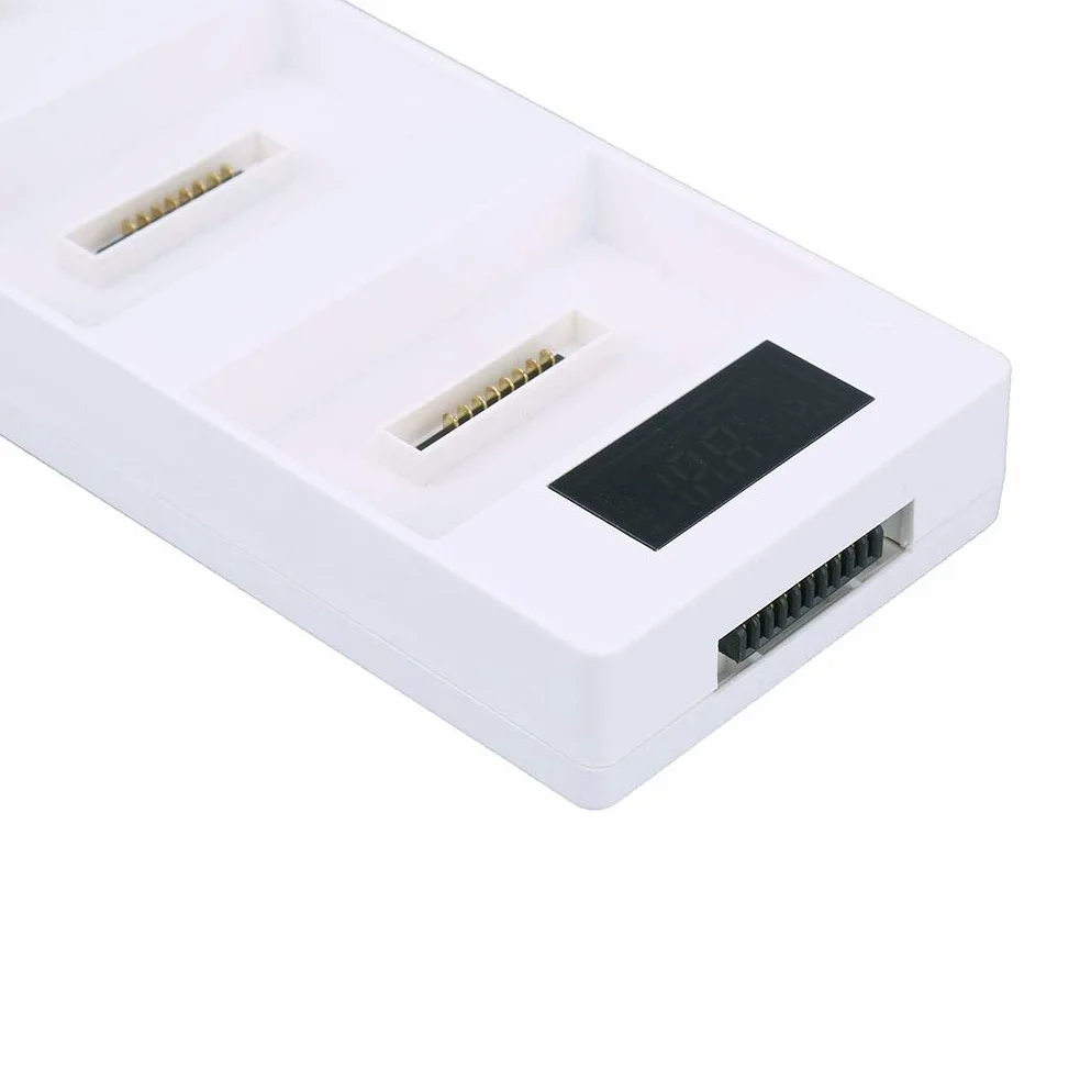 Drfeify Hub di Ricarica Multiplo per Drone 4, Caricabatterie Digitale | Carica 3 Batterie in Modo Ordinato, Display Digitale a LED, Spina Placcata in Oro, Piedini Antiscivolo, Protezione