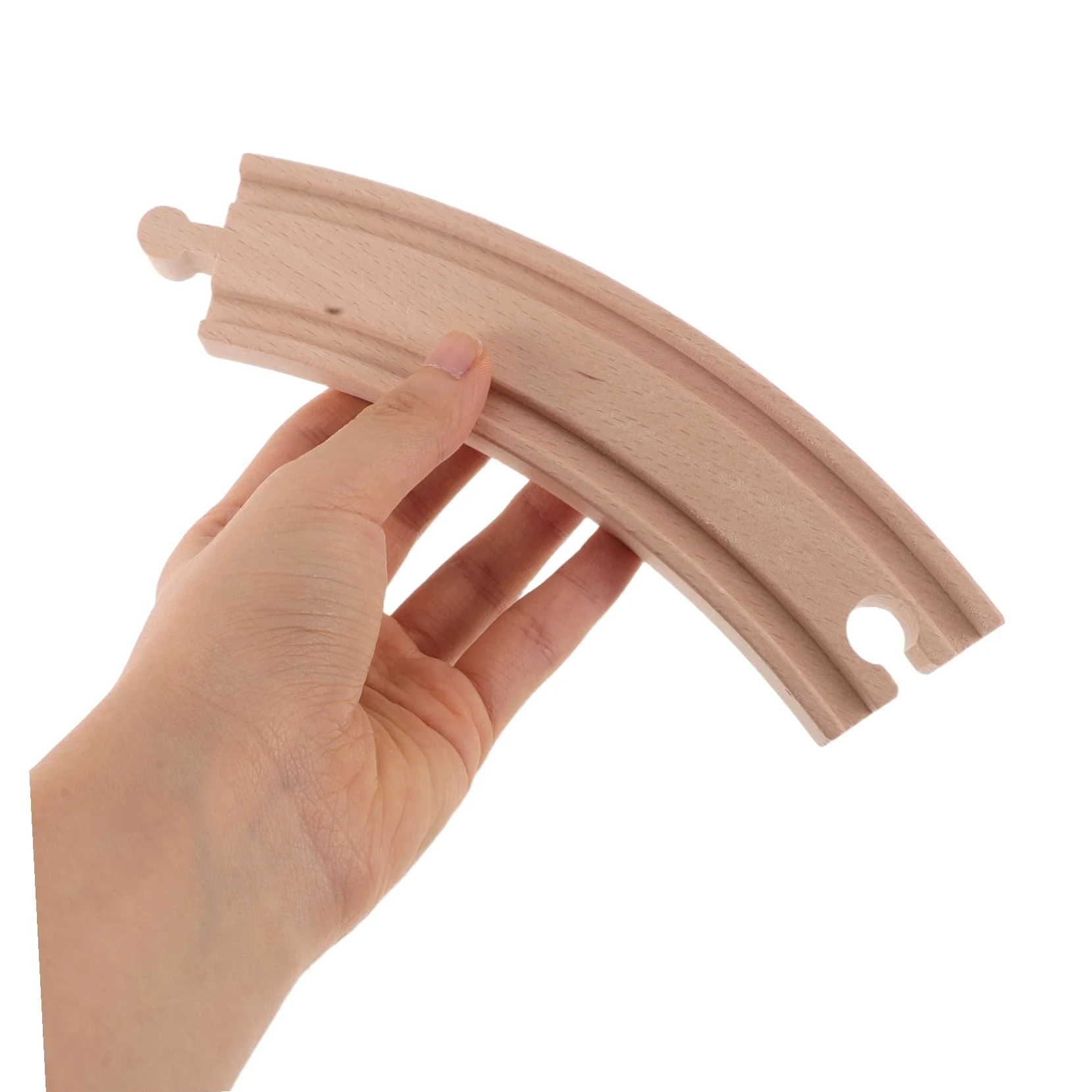 HANABASS Set di Espansione Binari in Legno per Trenino Elettrico Accessori Creativi per Costruzione Ferroviaria Compatibili con Modellini di Treni