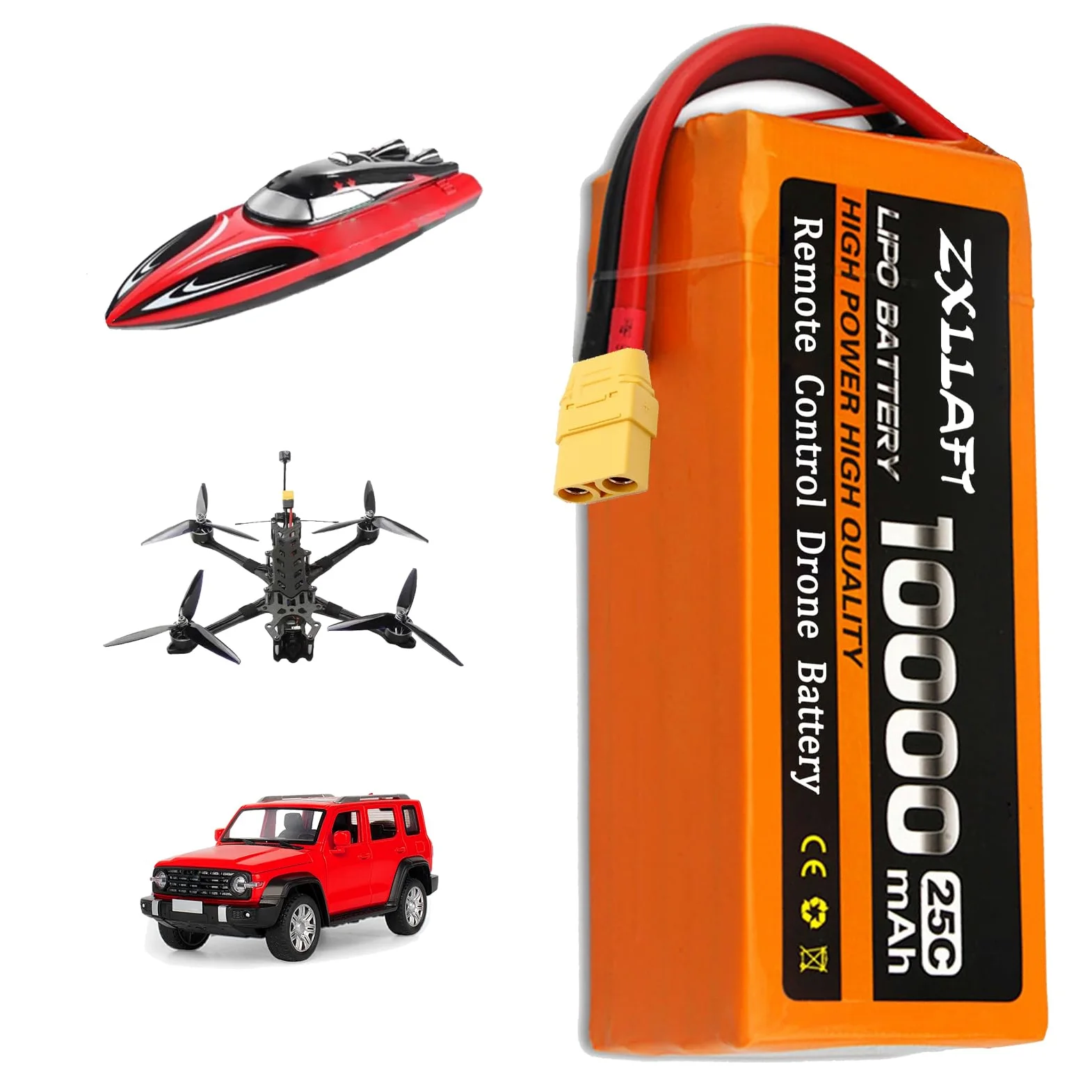Batteria Lipo 22,2 V 14,8 V 11,1 V Batteria per droni | 6S 4S 3S Batterie al litio 7,4 V 18,5 V 25,9 V 29,6 V Batterie di ricambio 25C per drone telecomandato con BMS