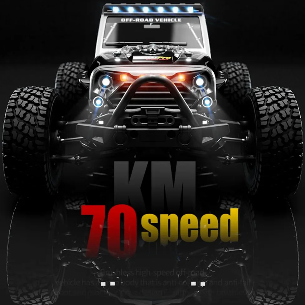 Auto telecomandata per adulti, 70 km/h, motore brushless 1/16 RC ad alta velocità, fuoristrada Drift, auto da corsa, 4WD Off Road Race Buggy