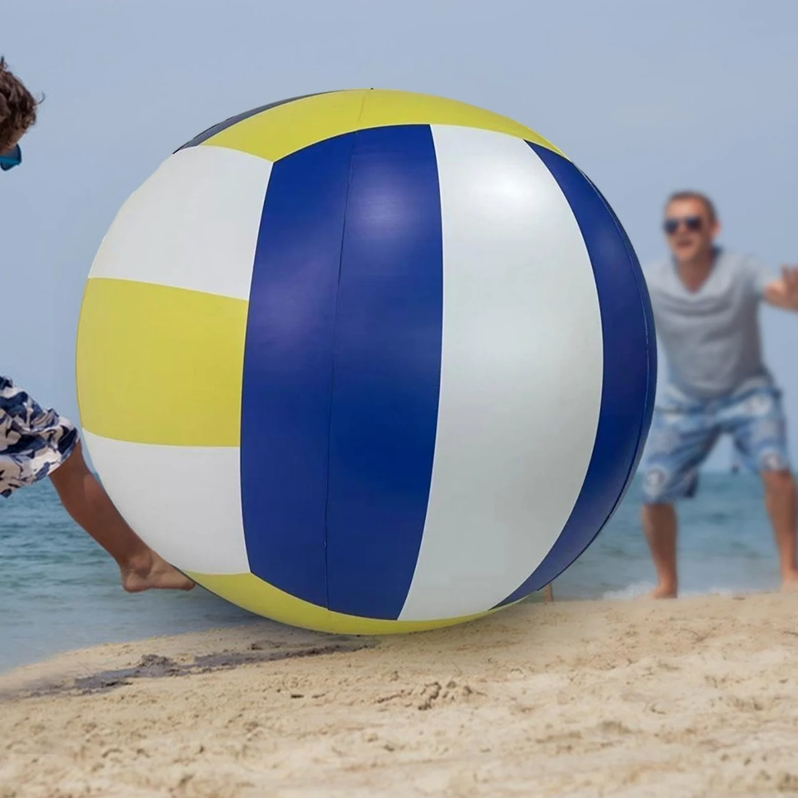 Pallone da Spiaggia Gonfiabile Giochi Sportivi Grandi Palla Piscina Spessa PVC Resistente Adatto per Giochi d'Acqua Decorazione Festa Estate