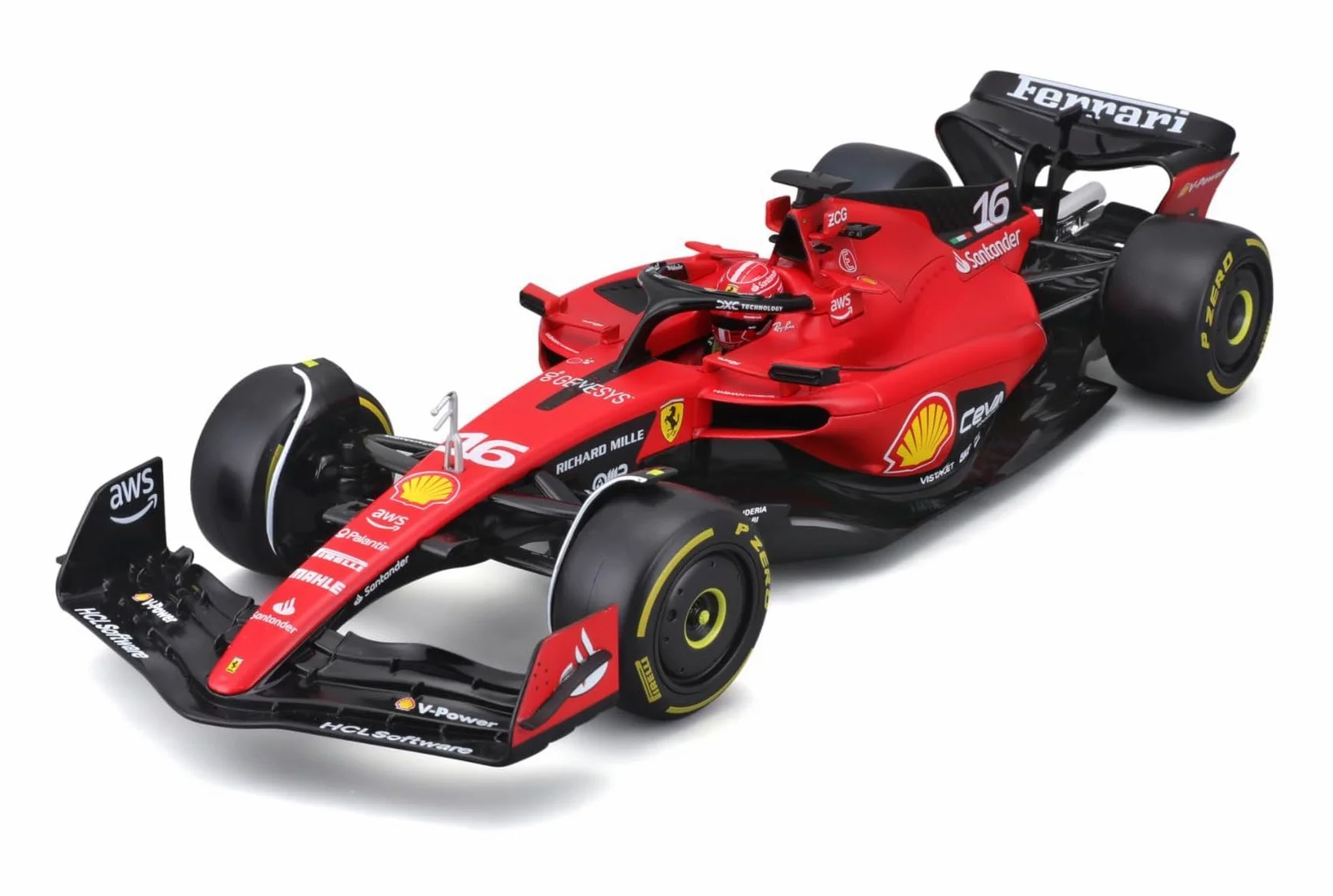 Ferrari SF-23 Charles Leclerc Nr 16 Stagione 2023 Formula 1 F1 - scala 1/24 23cm Modello Auto DieCast Bburago 18-26808-16